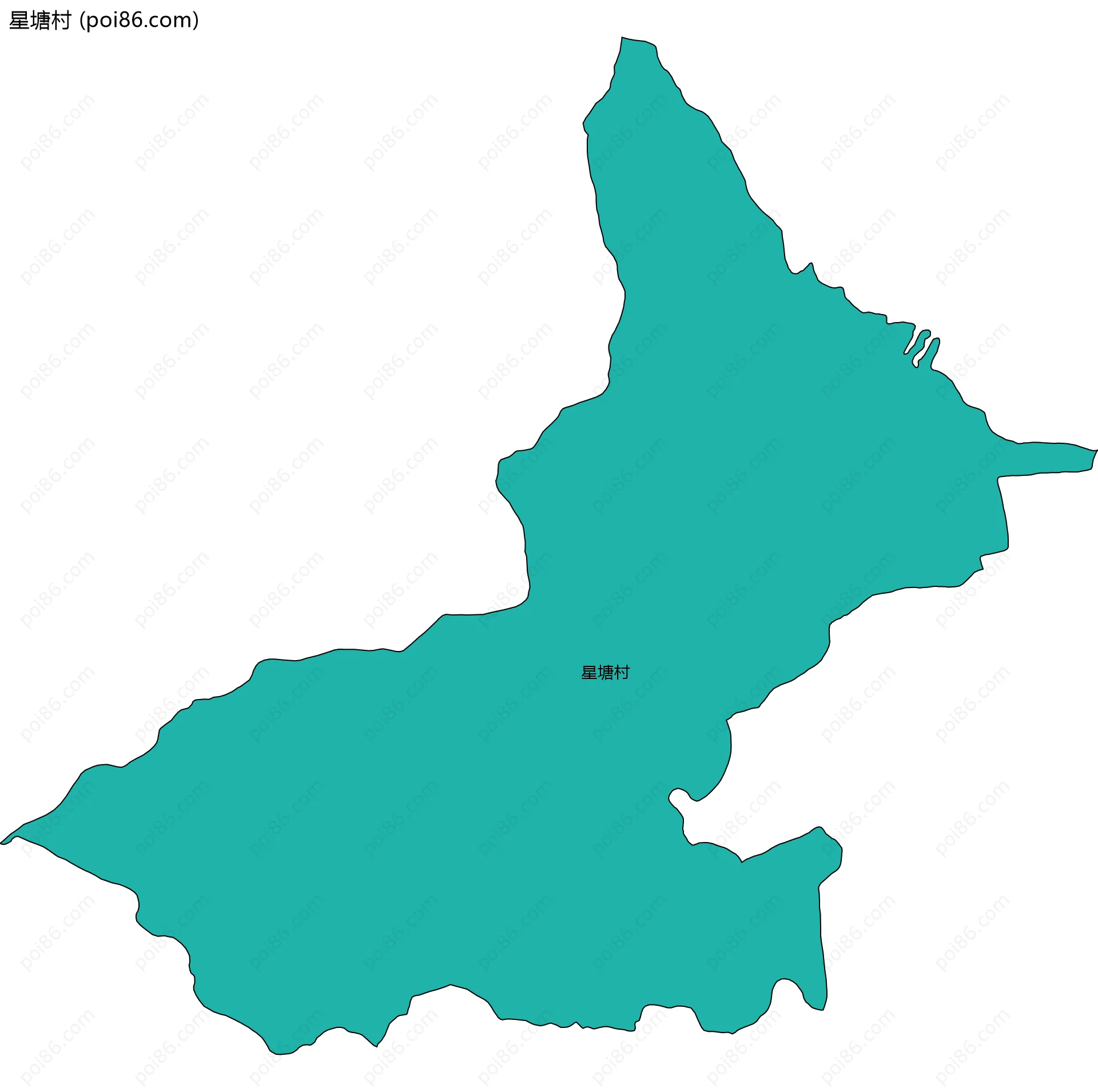 星塘村边界地图