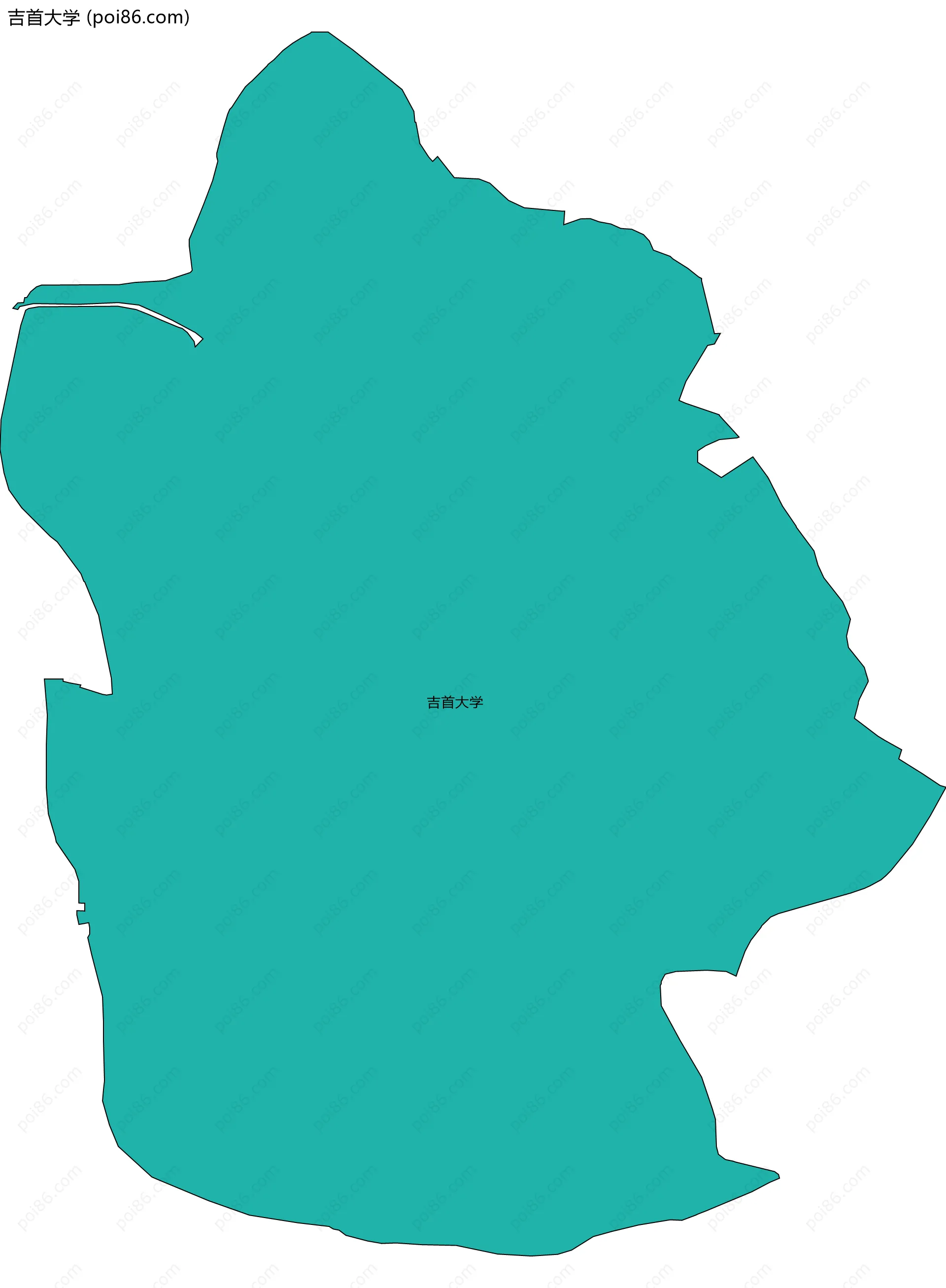 吉首大学边界地图