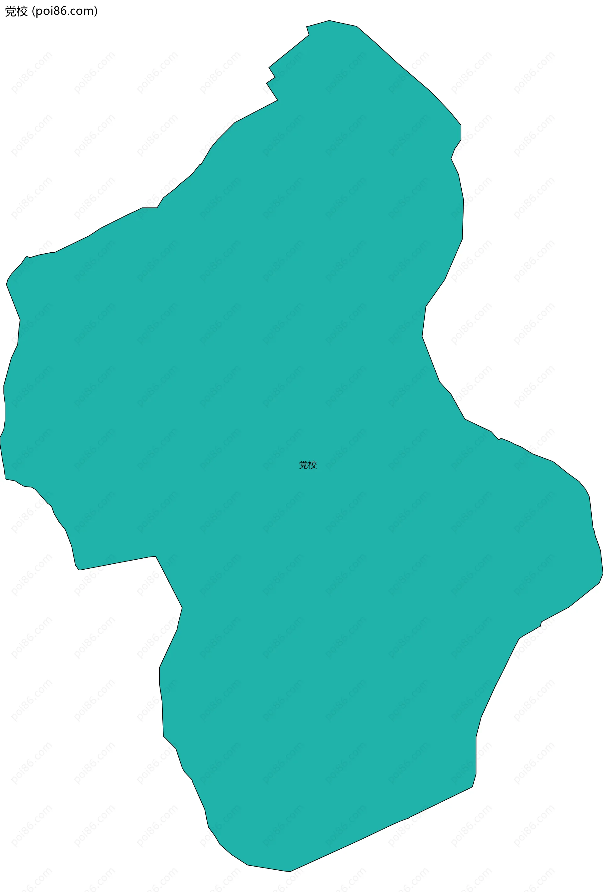 党校边界地图