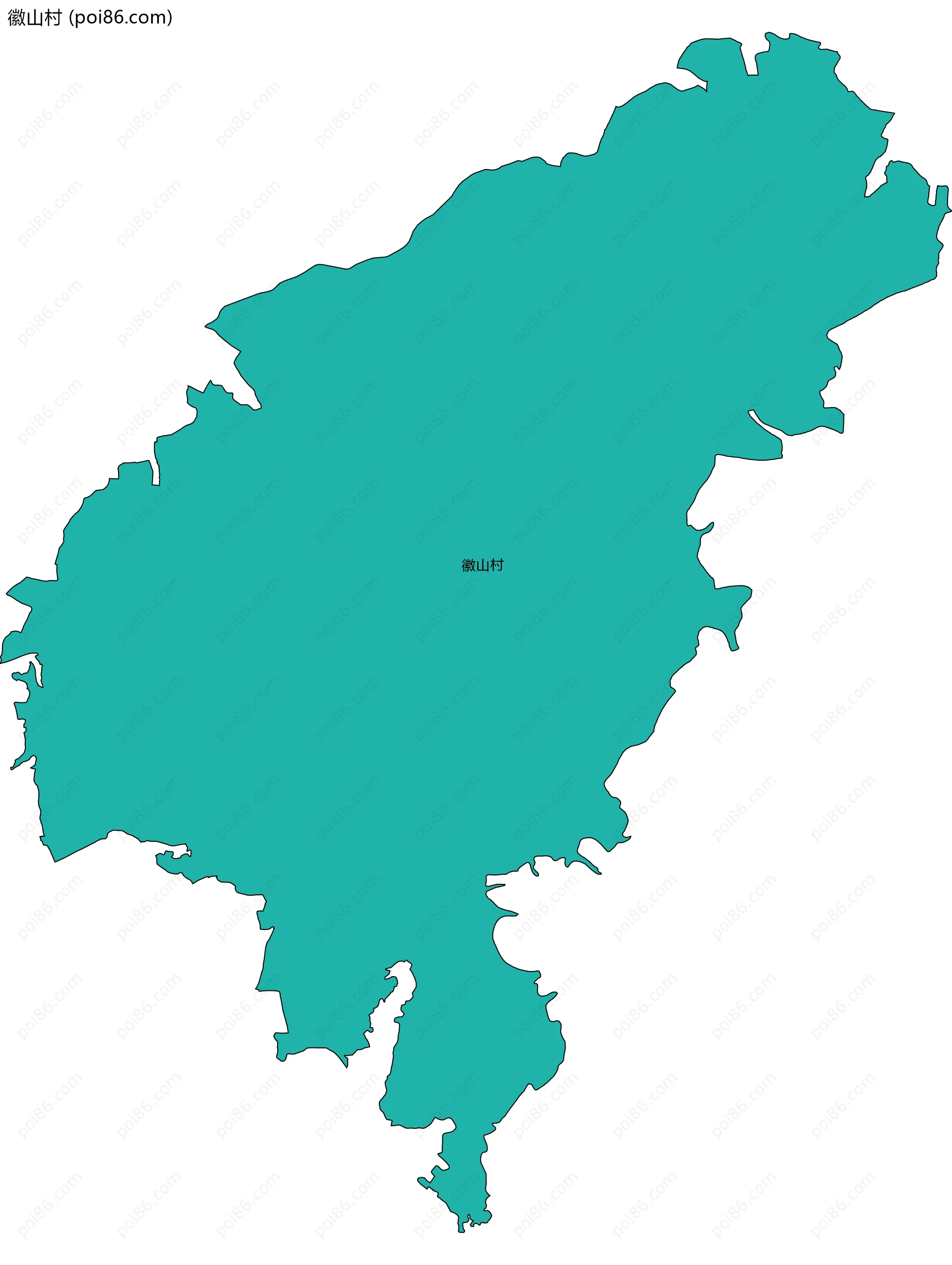 徽山村边界地图