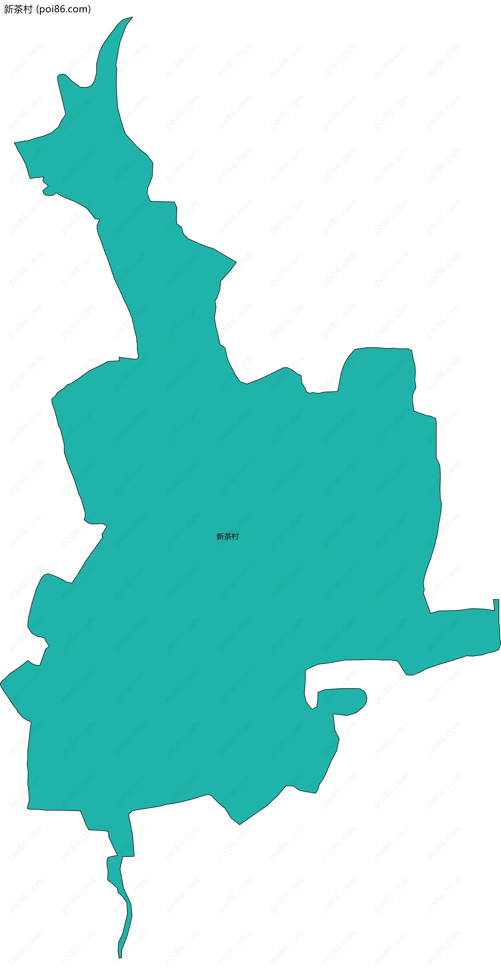 新茶村边界地图