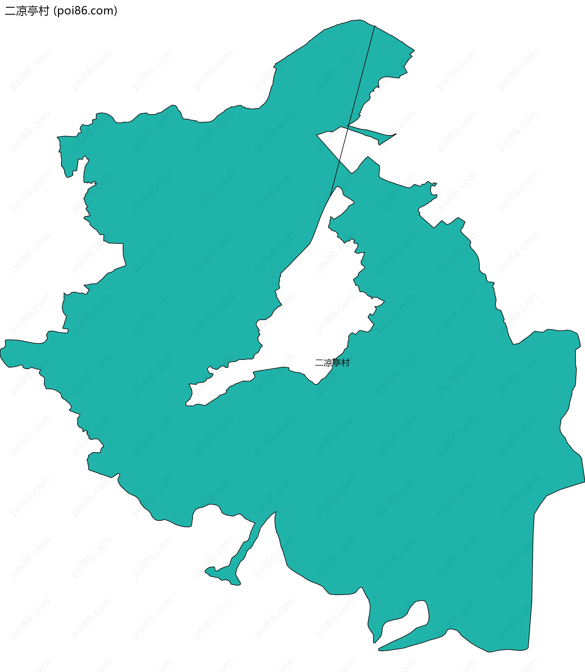 二凉亭村边界地图