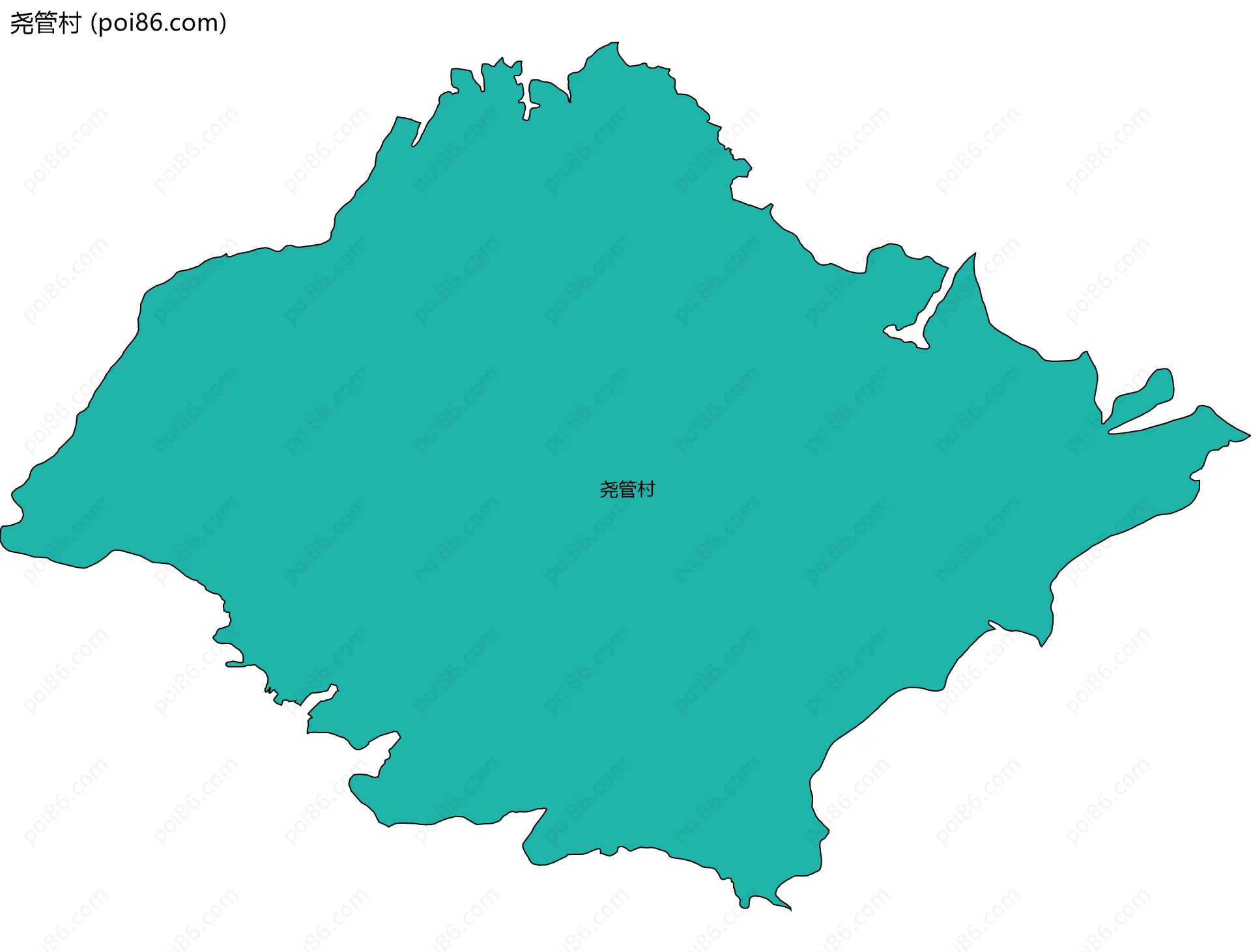 尧管村边界地图