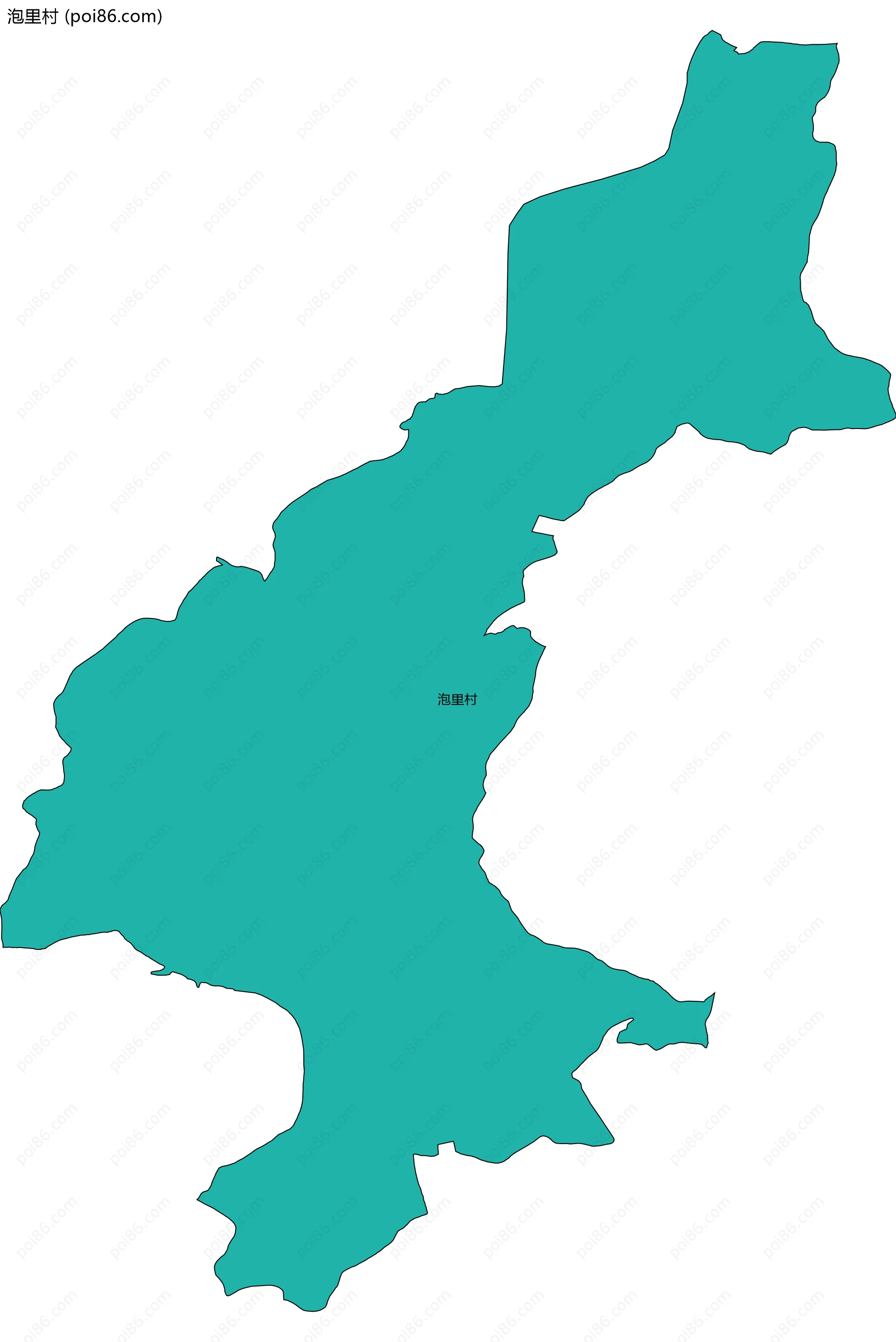 泡里村边界地图
