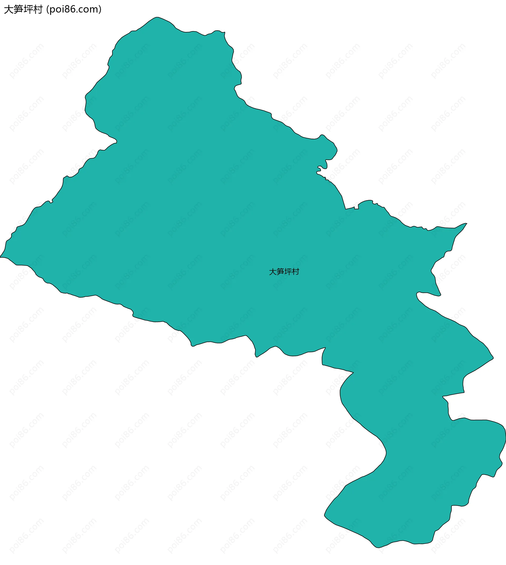 大笋坪村边界地图