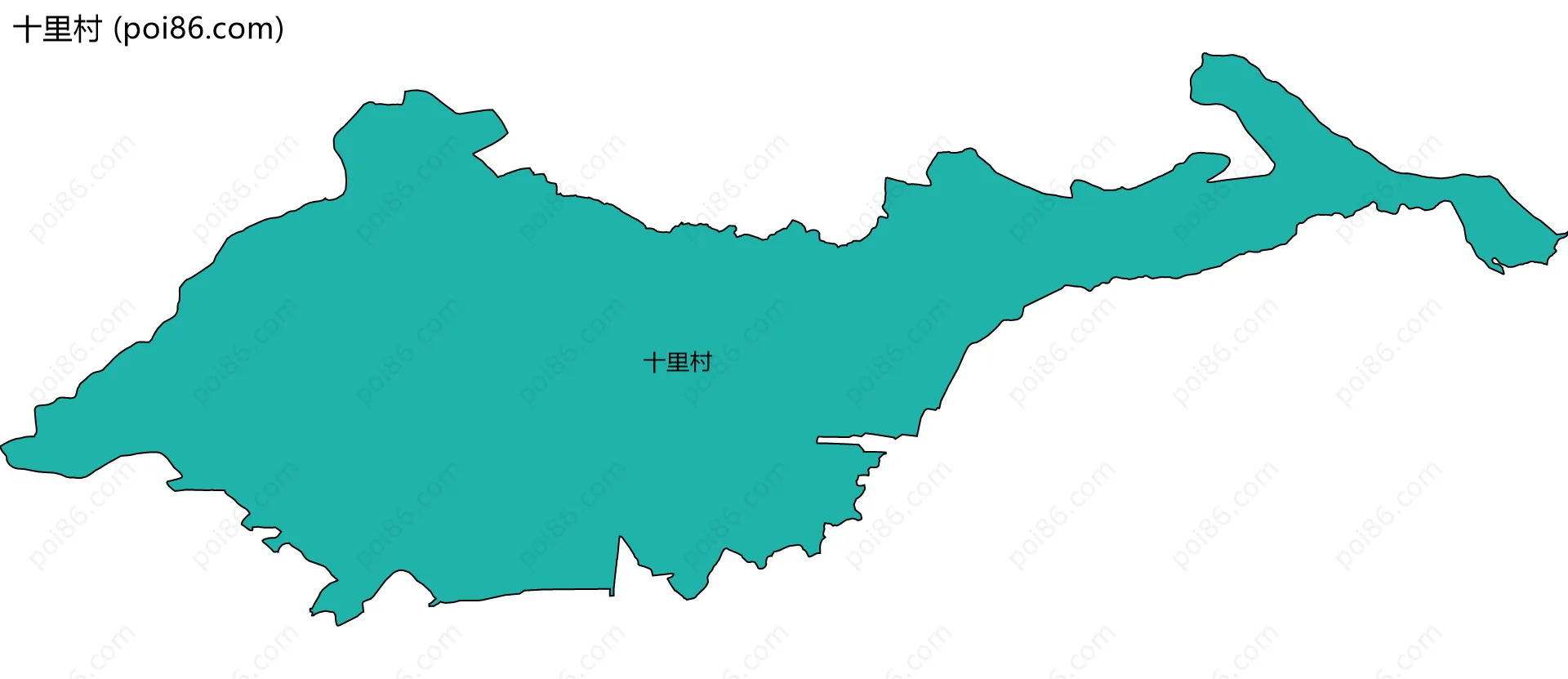 十里村边界地图