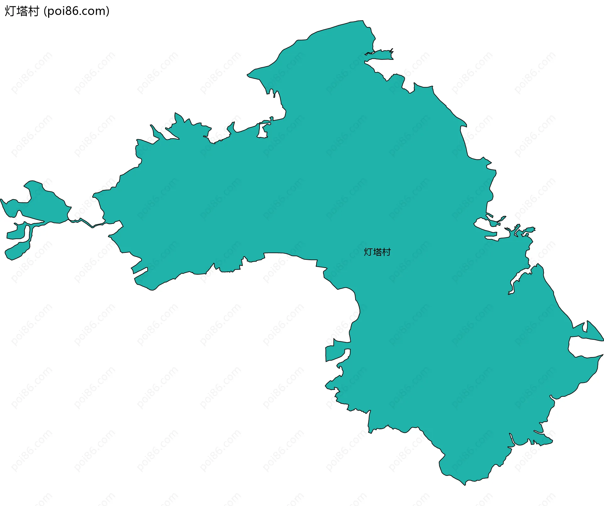 灯塔村边界地图