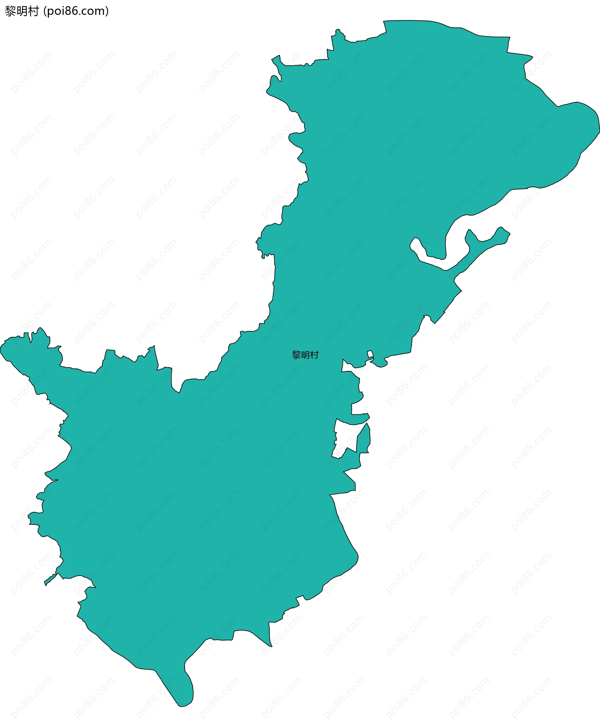 黎明村边界地图