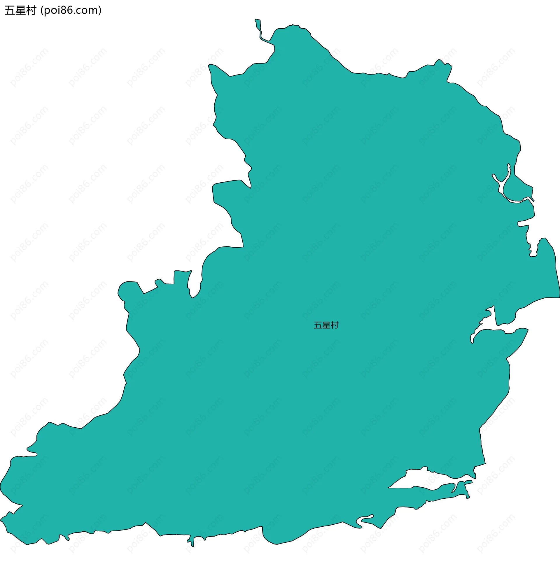 五星村边界地图
