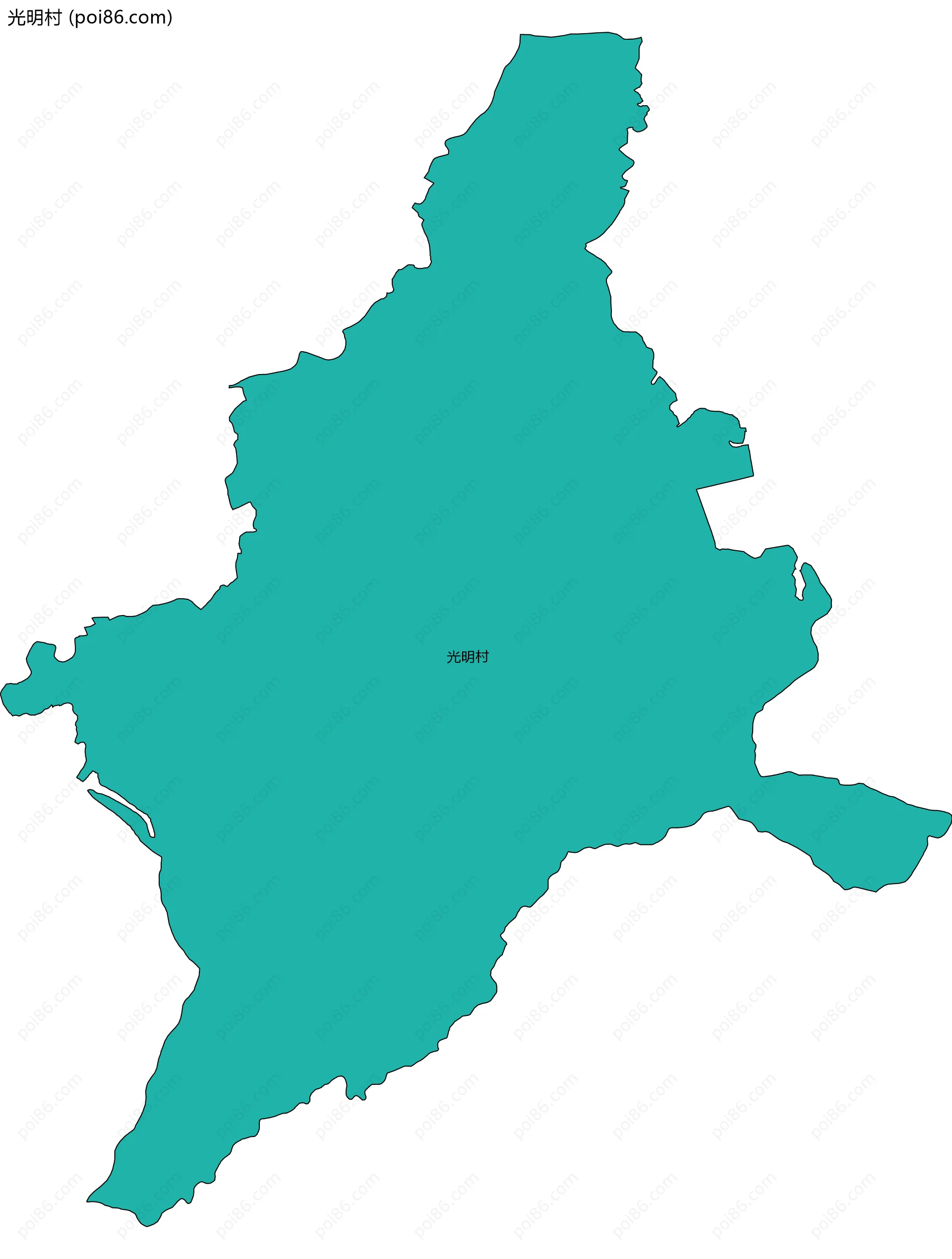 光明村边界地图
