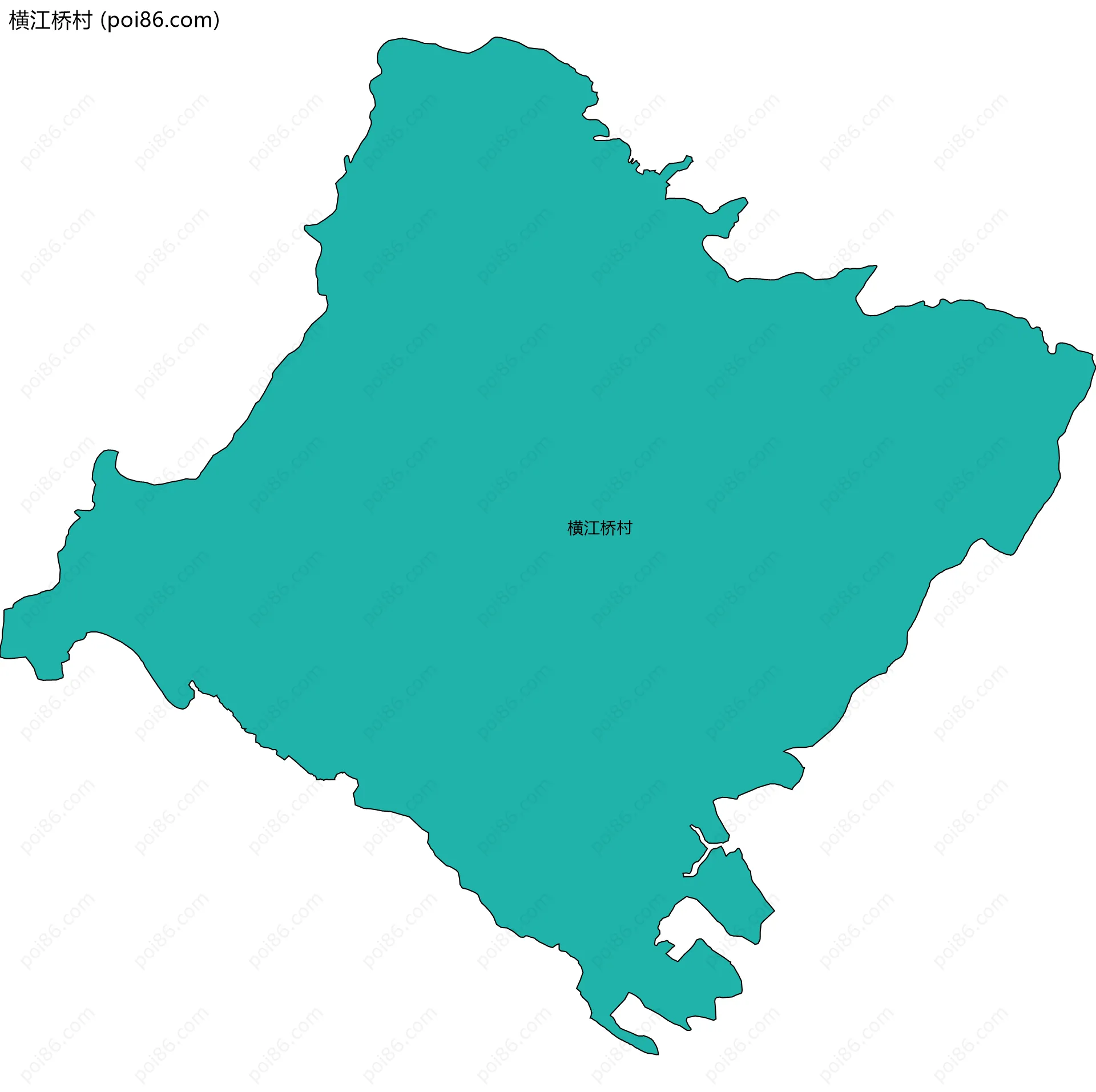 横江桥村边界地图
