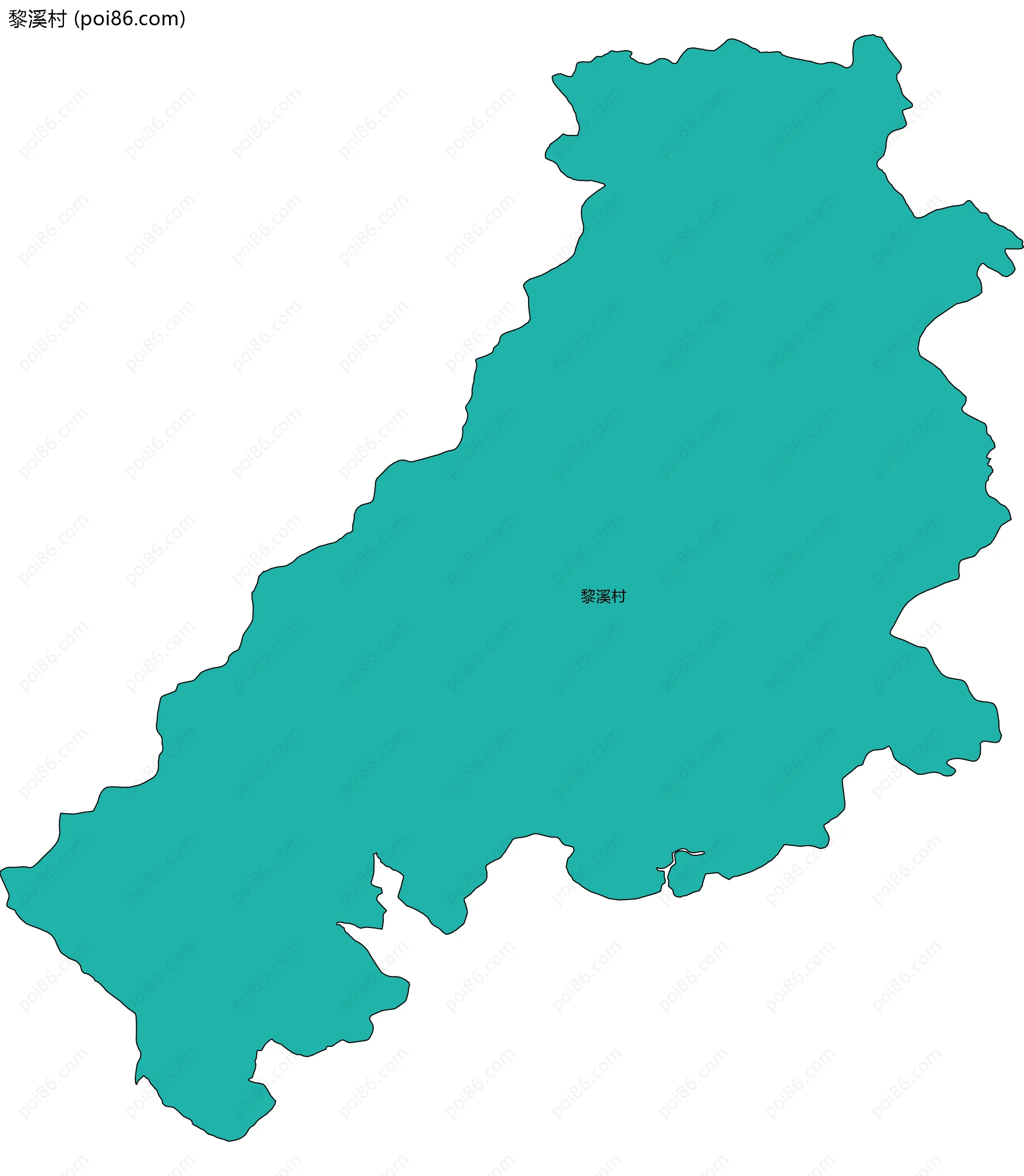 黎溪村边界地图