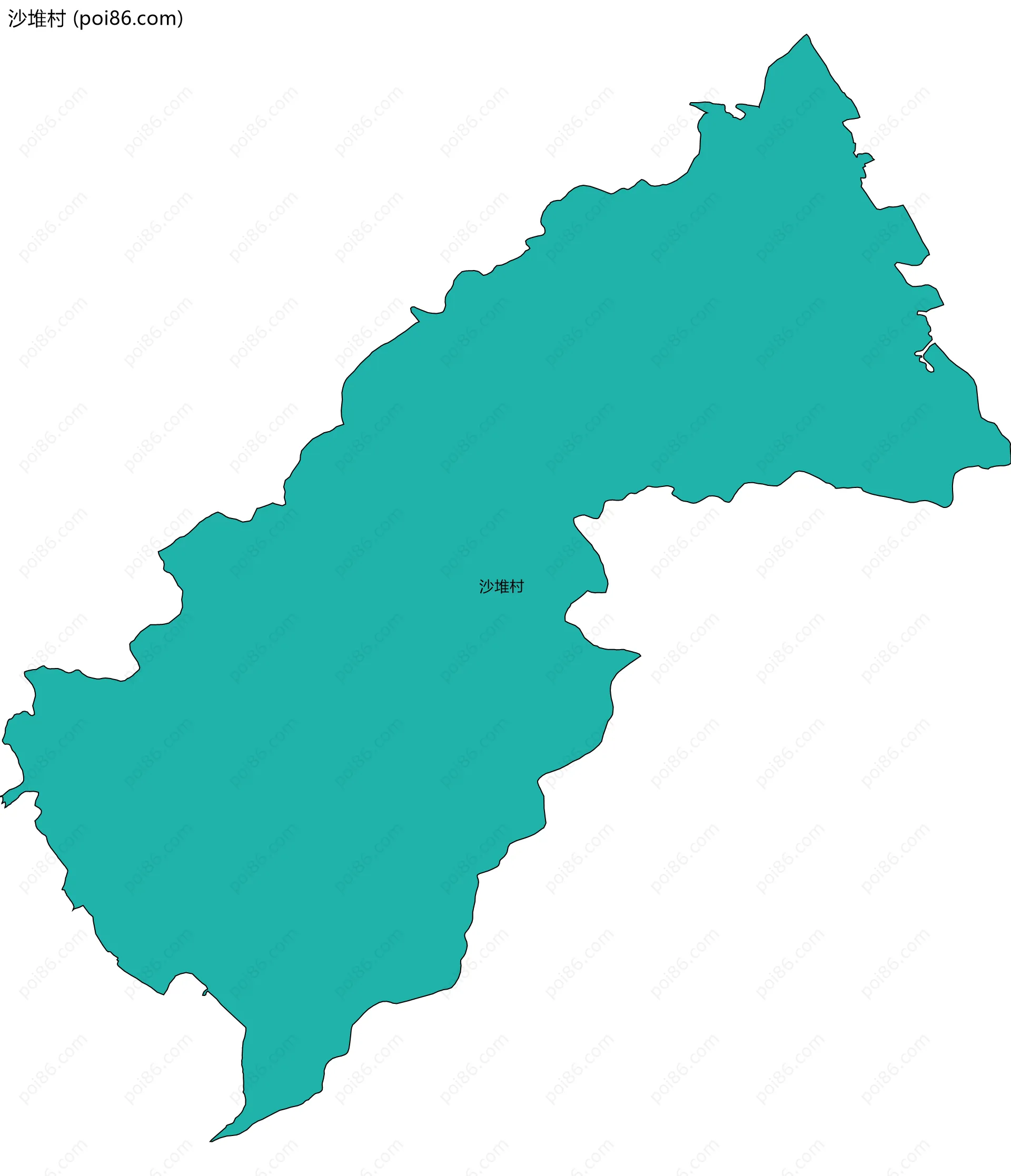 沙堆村边界地图