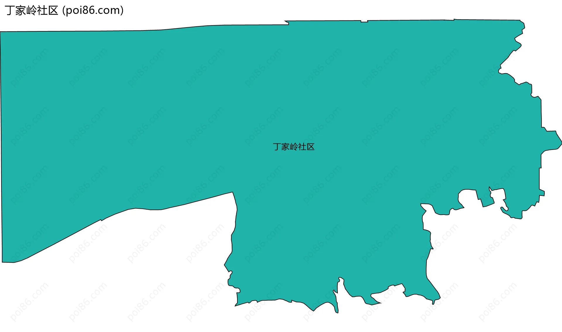 丁家岭社区边界地图