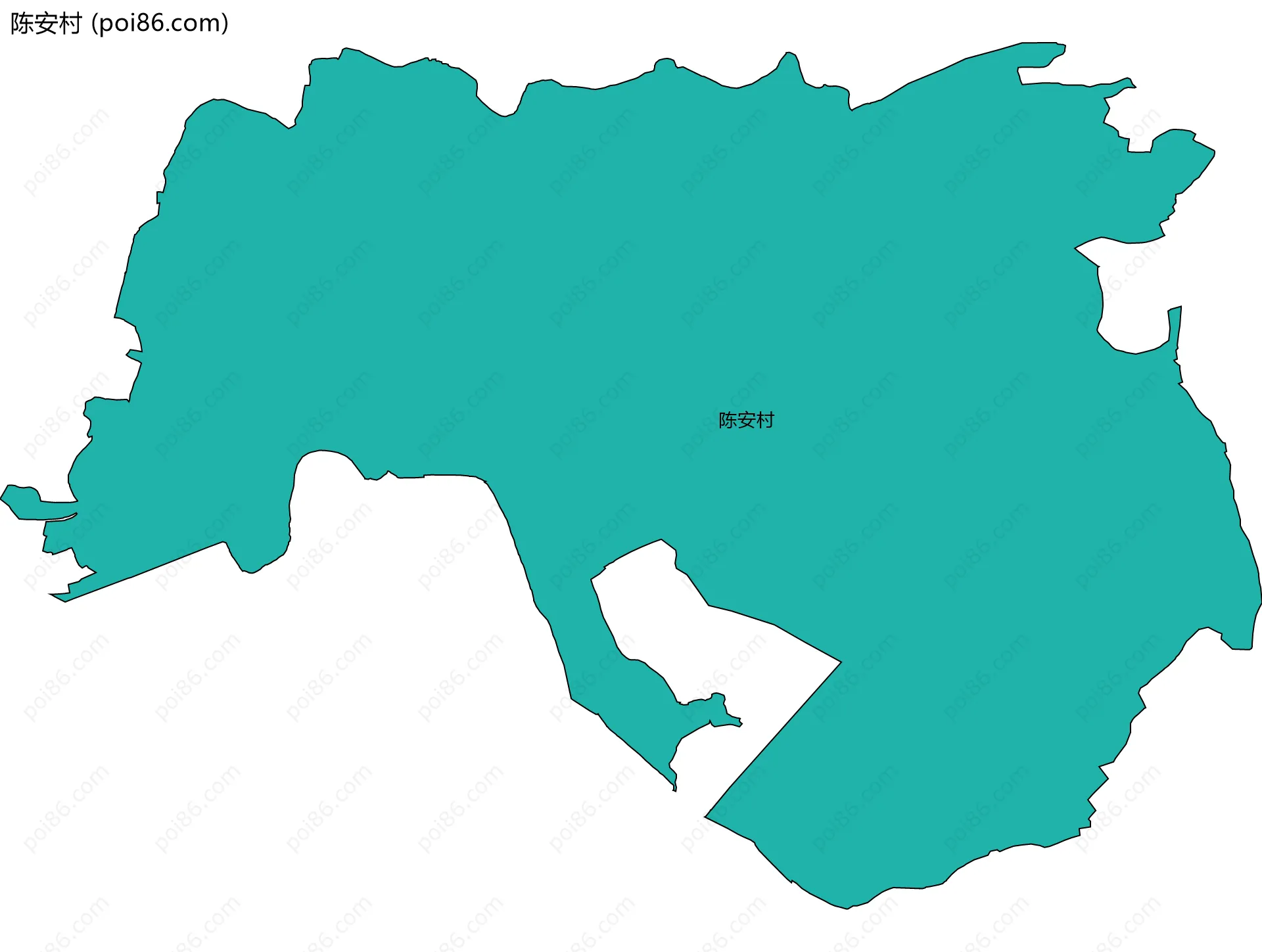 陈安村边界地图