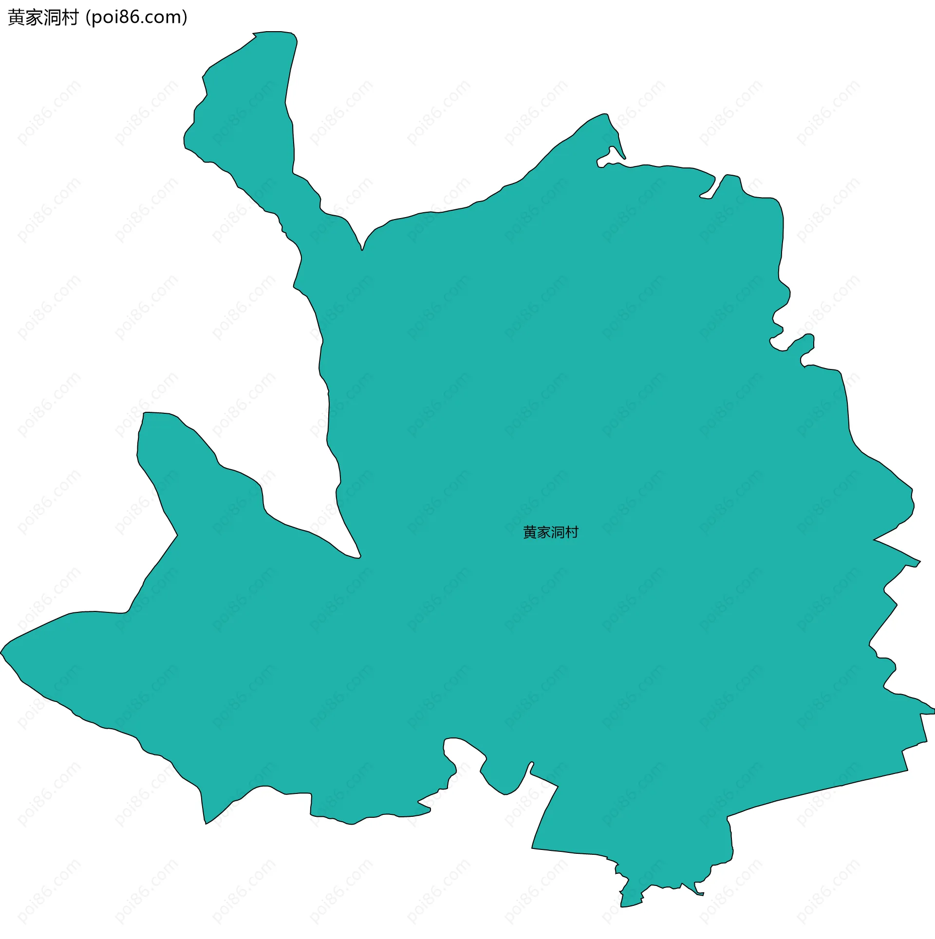 黄家洞村边界地图