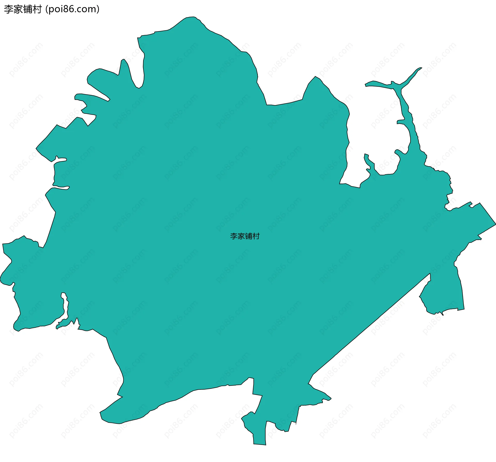 李家铺村边界地图