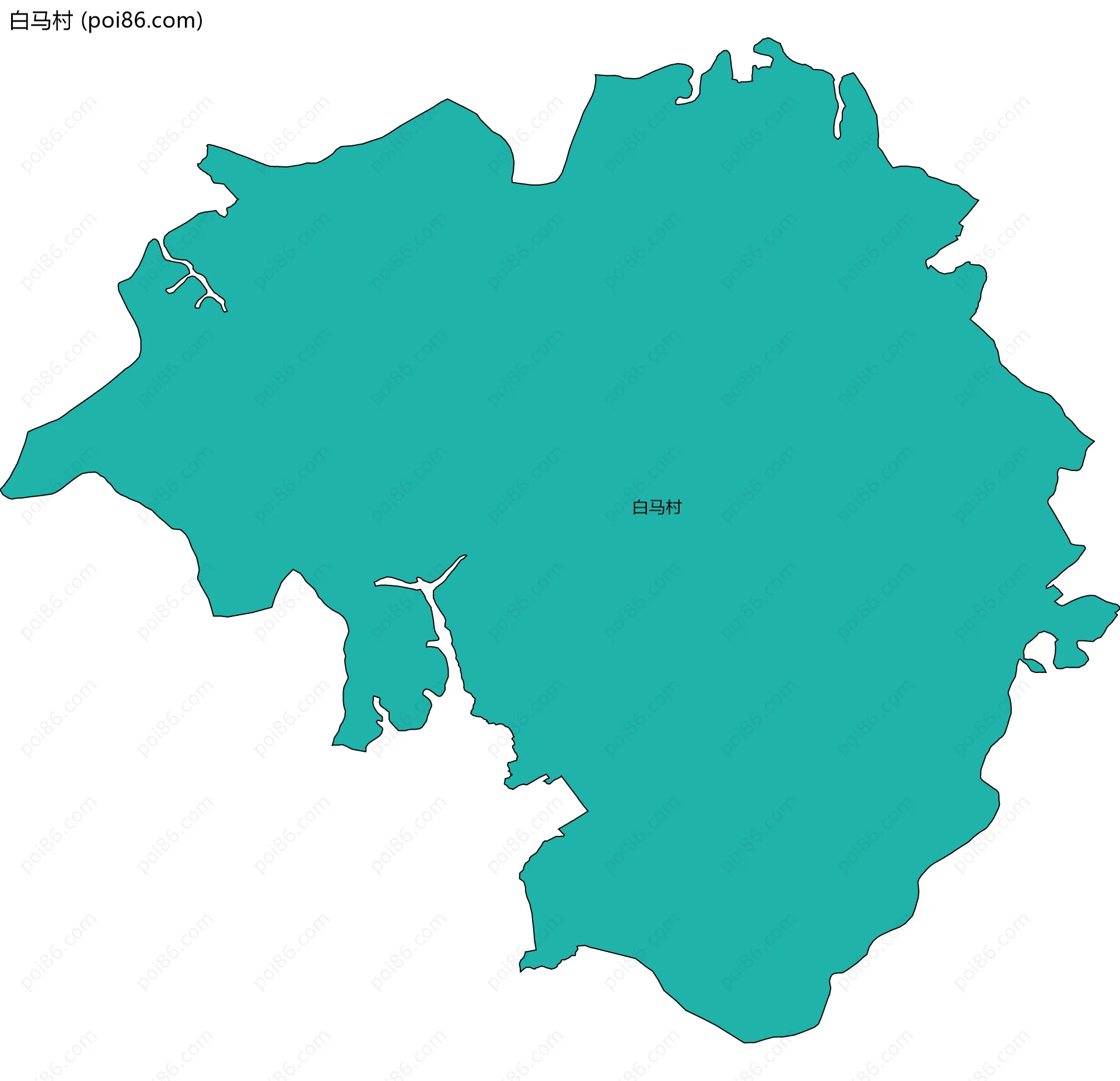 白马村边界地图