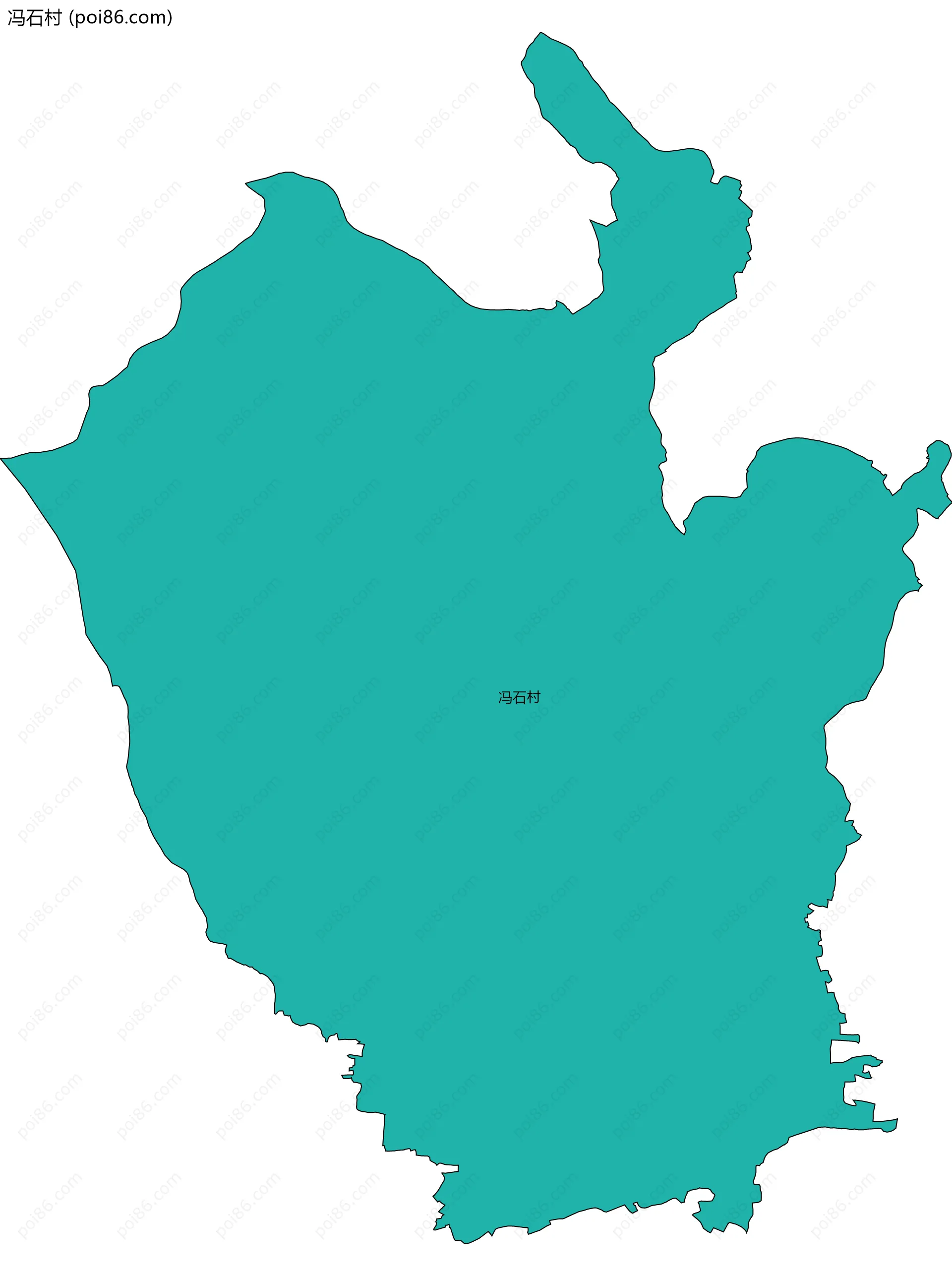 冯石村边界地图