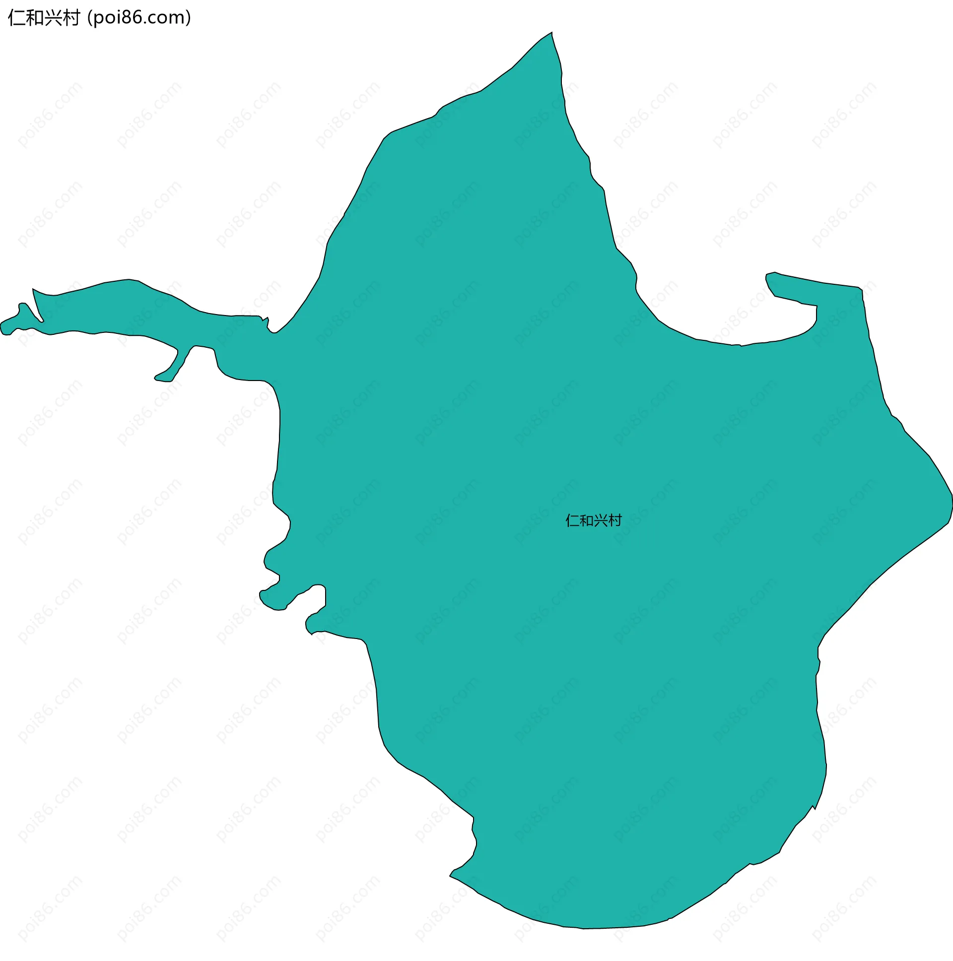 仁和兴村边界地图