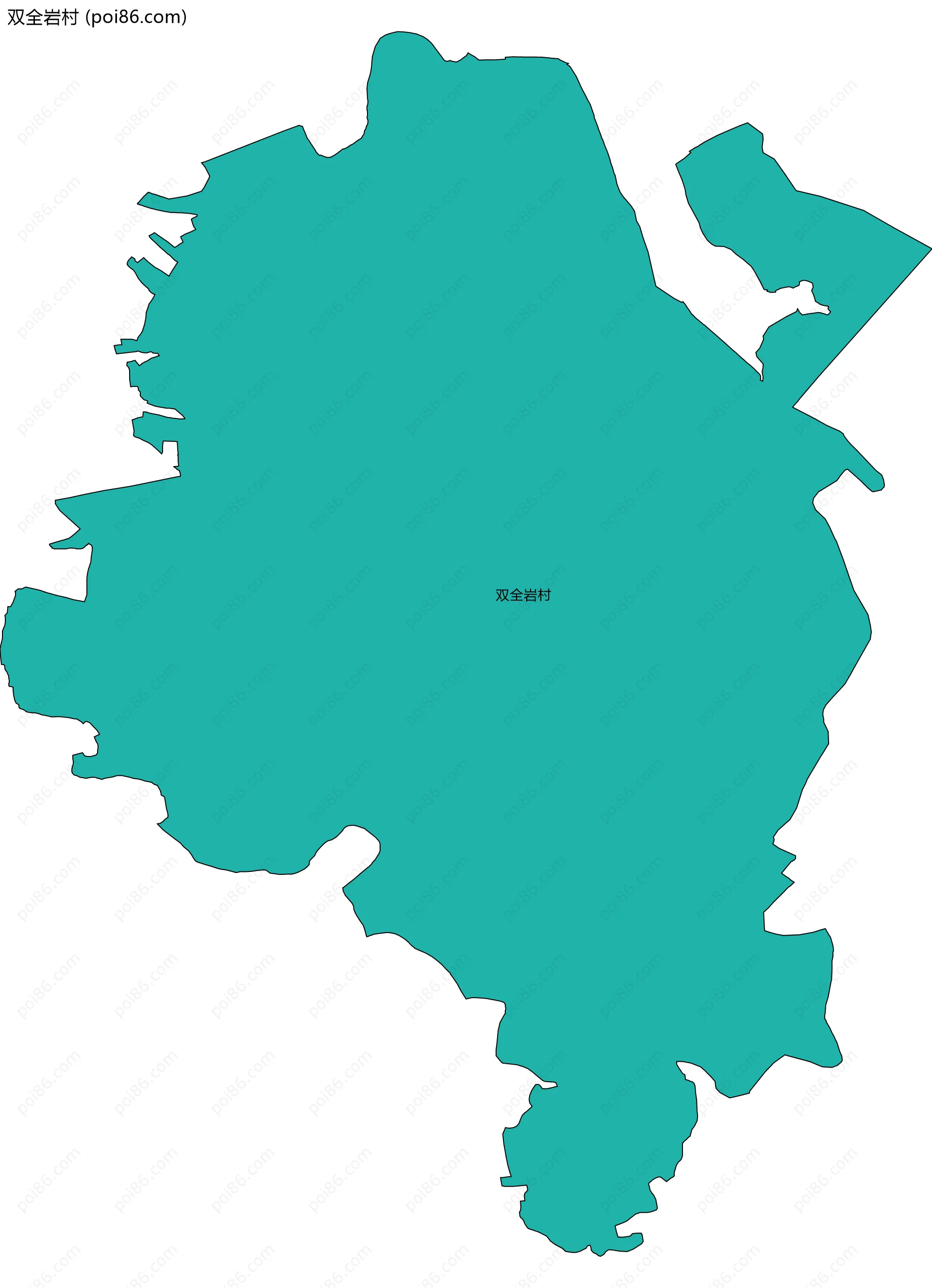 双全岩村边界地图