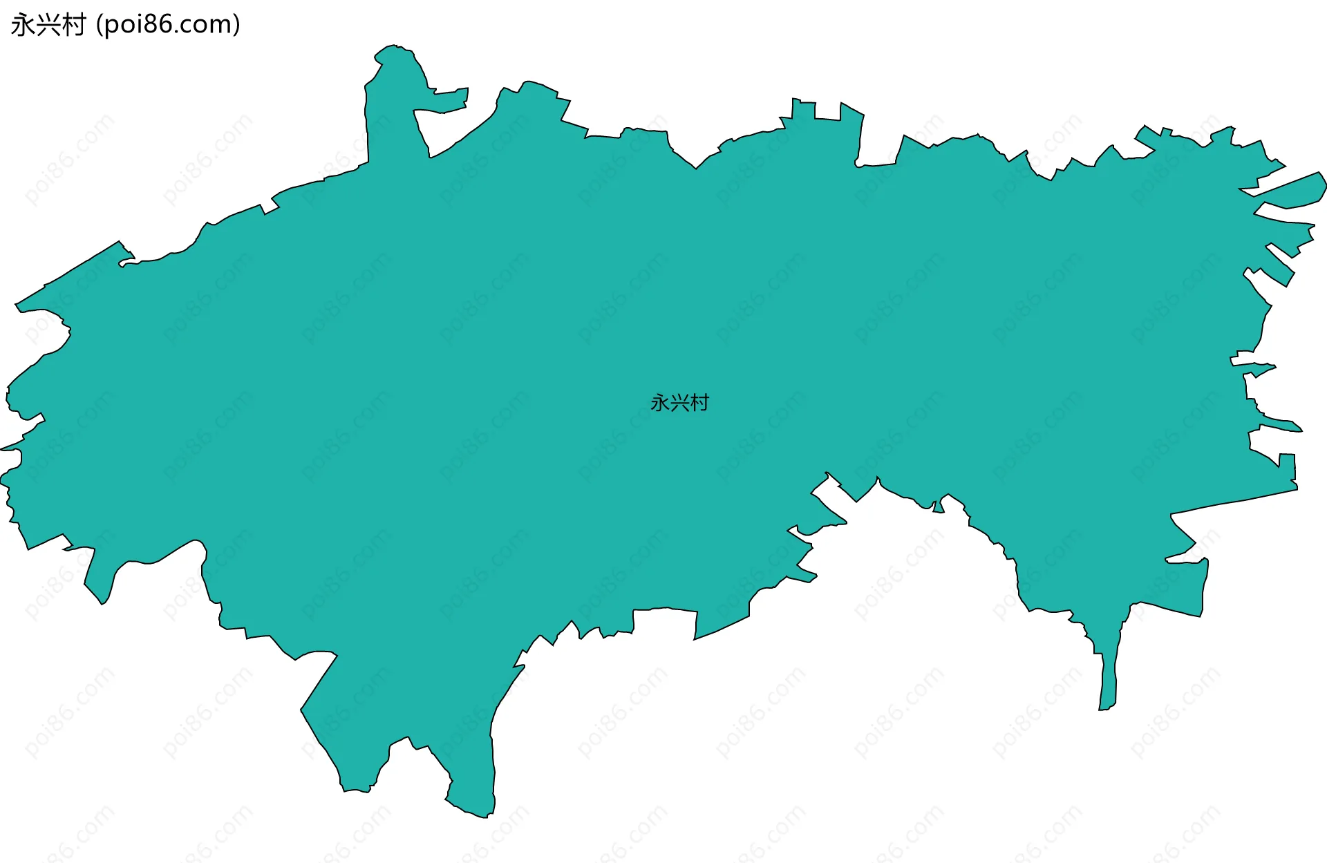 永兴村边界地图