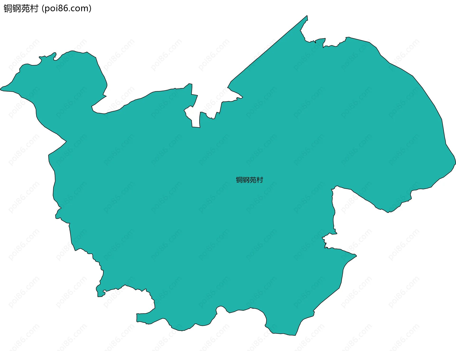 铜钢苑村边界地图