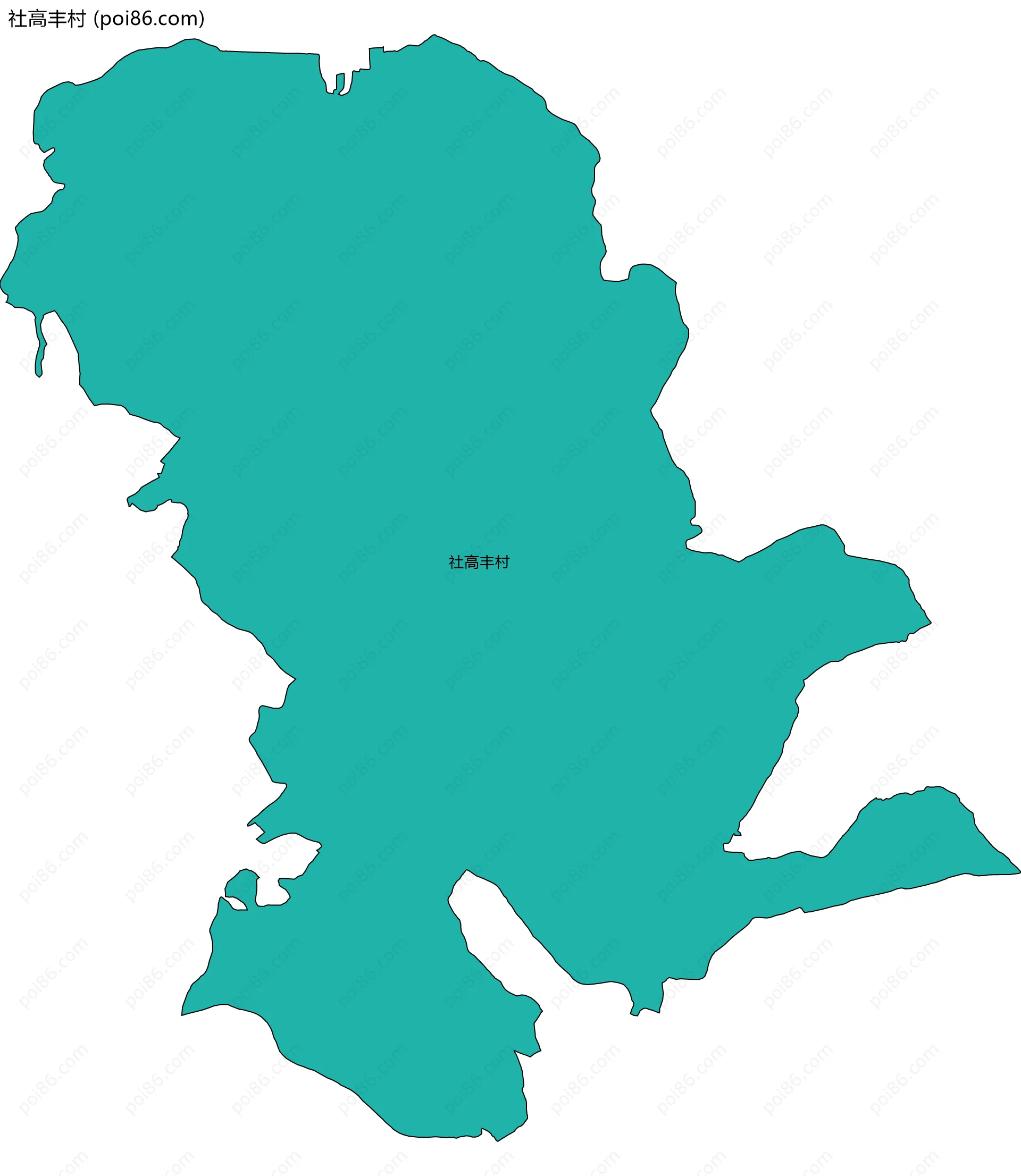 社高丰村边界地图