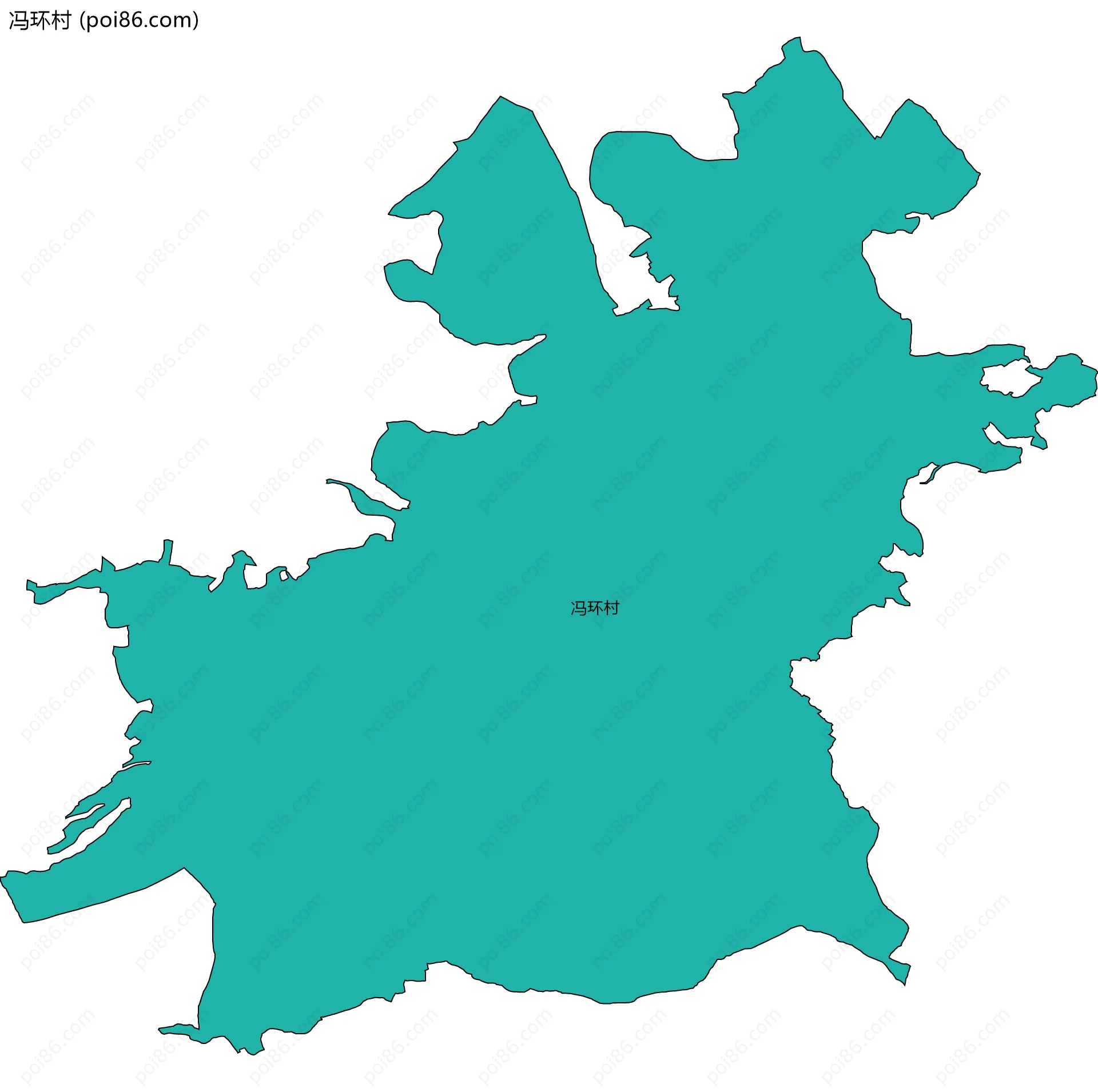 冯环村边界地图