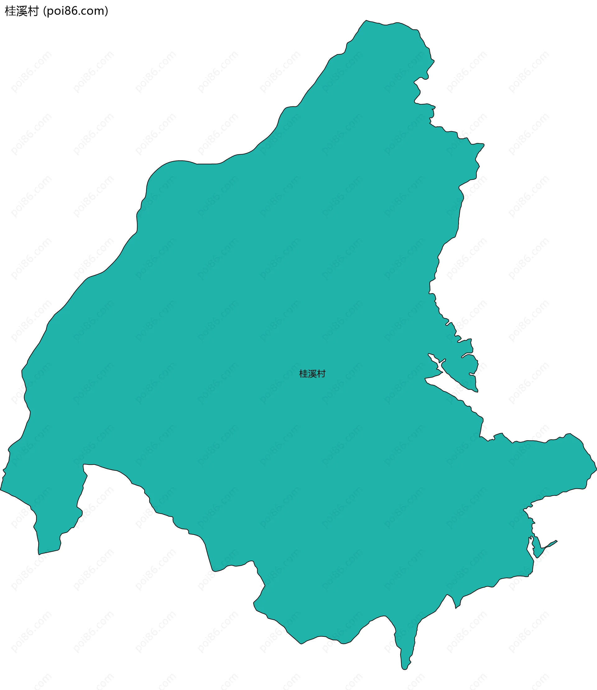 桂溪村边界地图