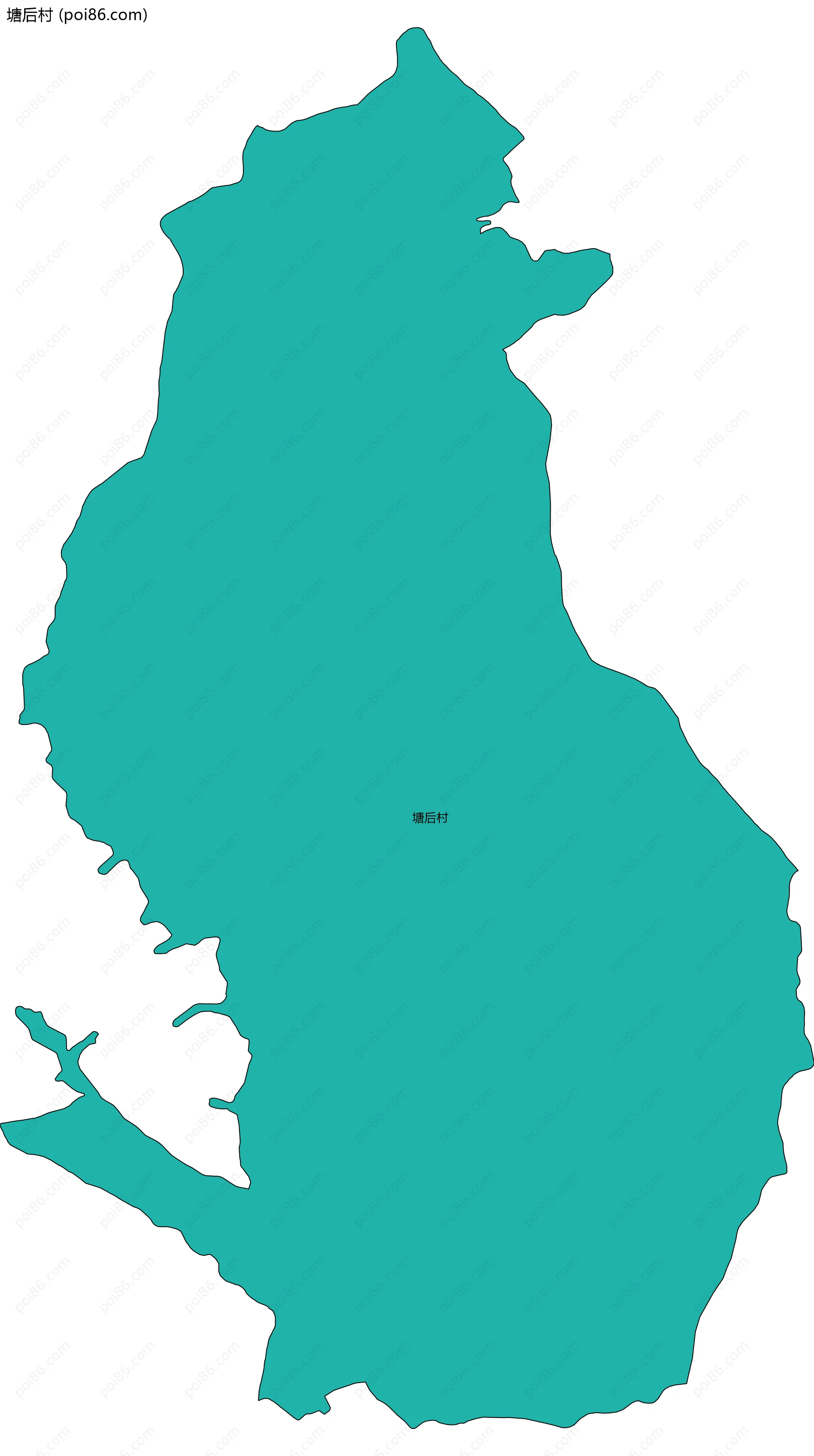 塘后村边界地图