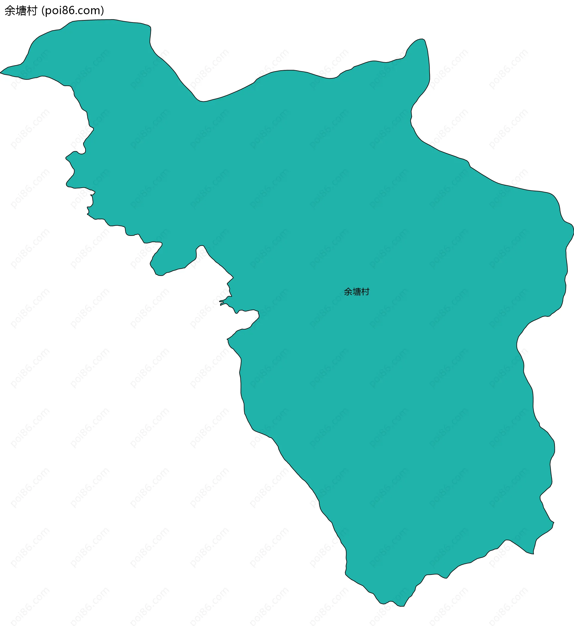 余塘村边界地图