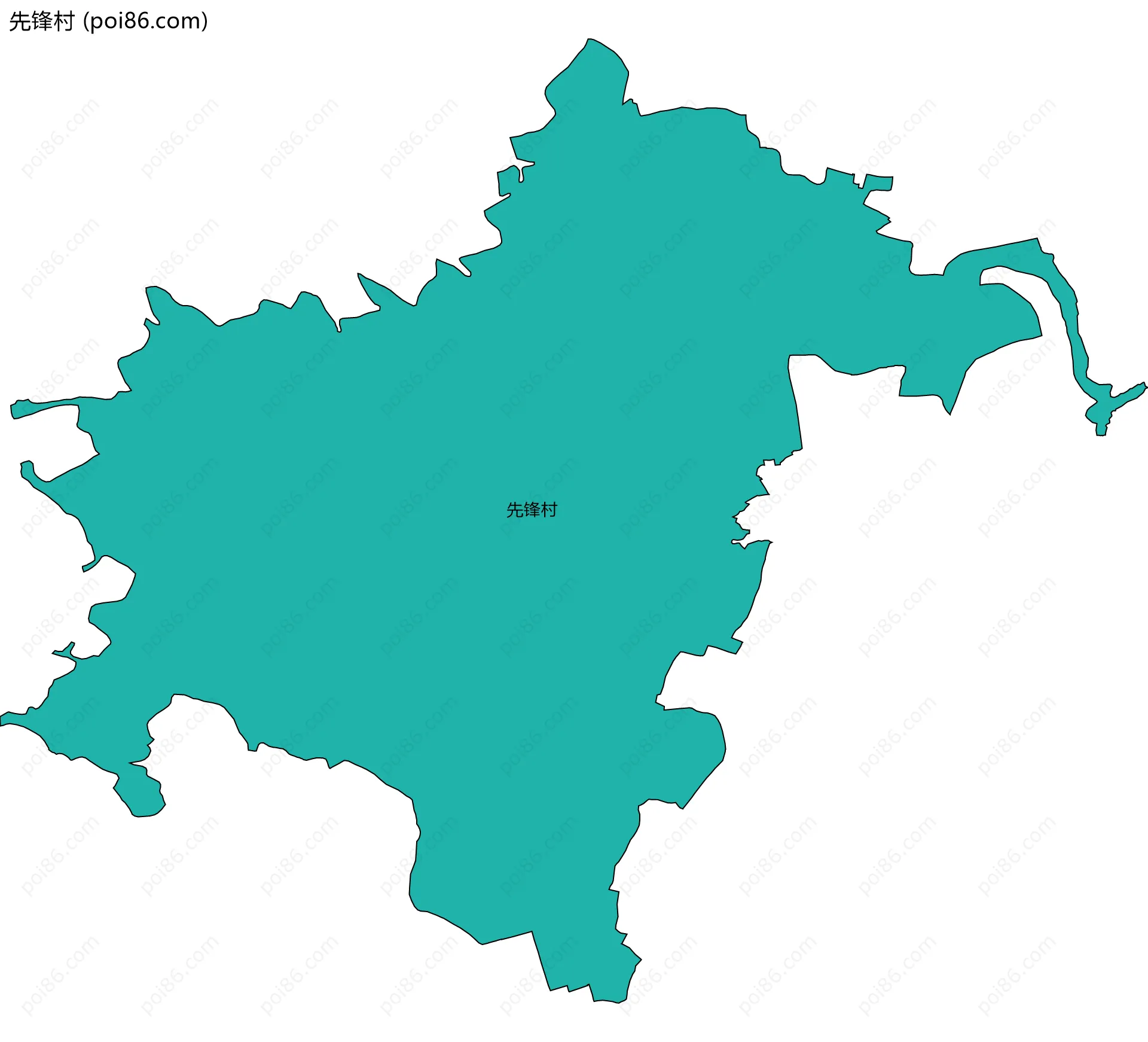 先锋村边界地图