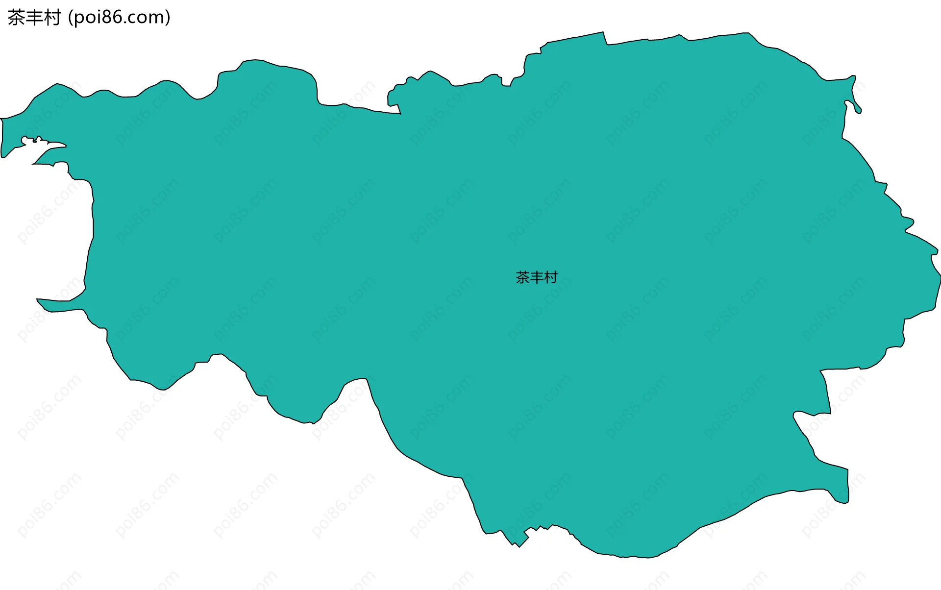 茶丰村边界地图