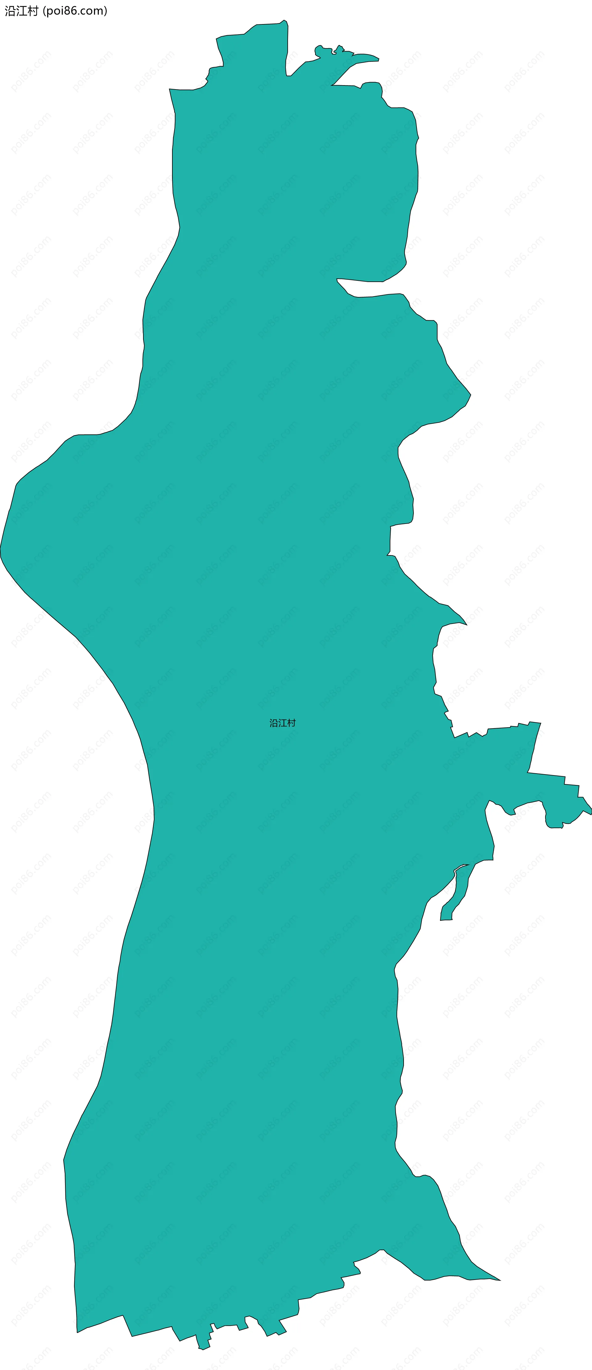 沿江村边界地图