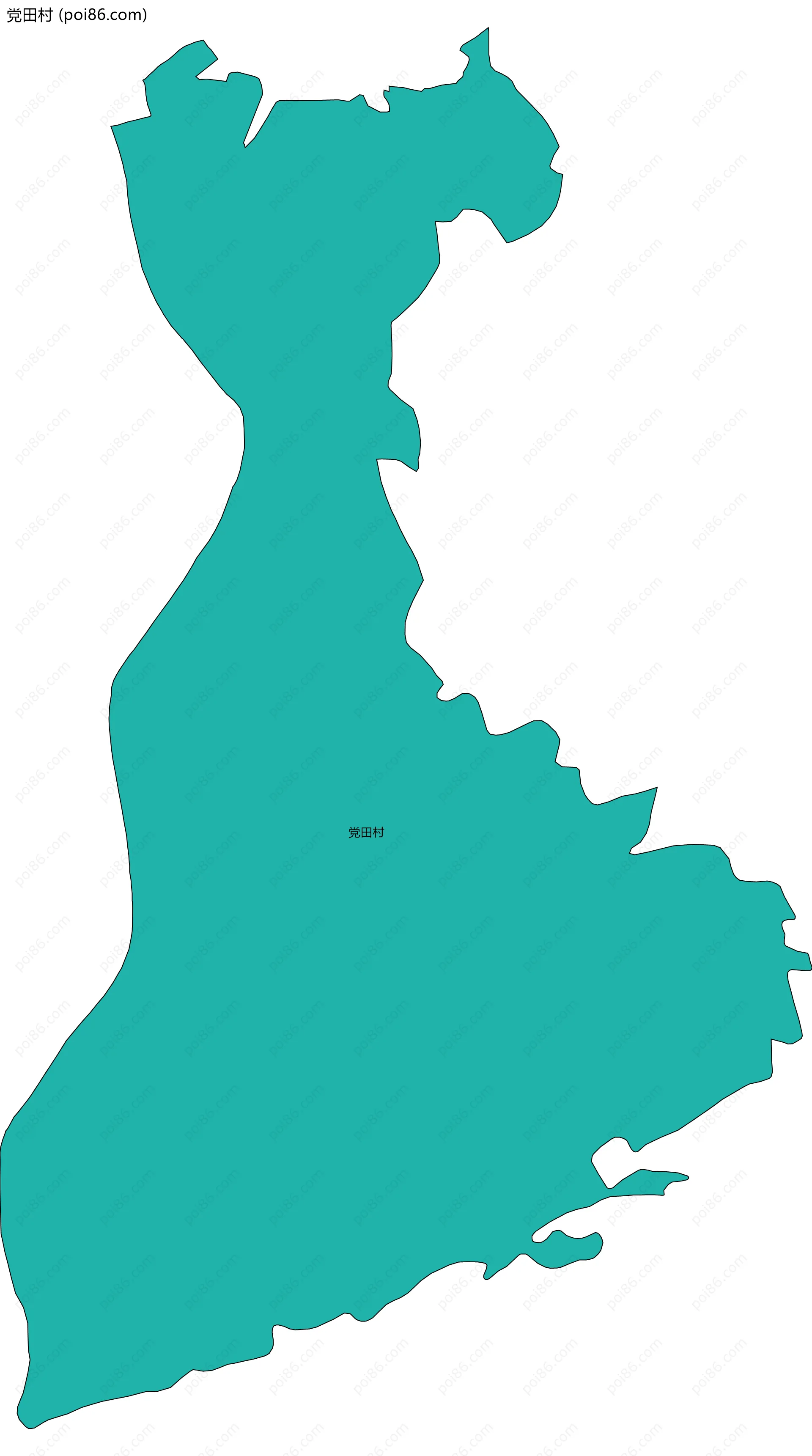 党田村边界地图