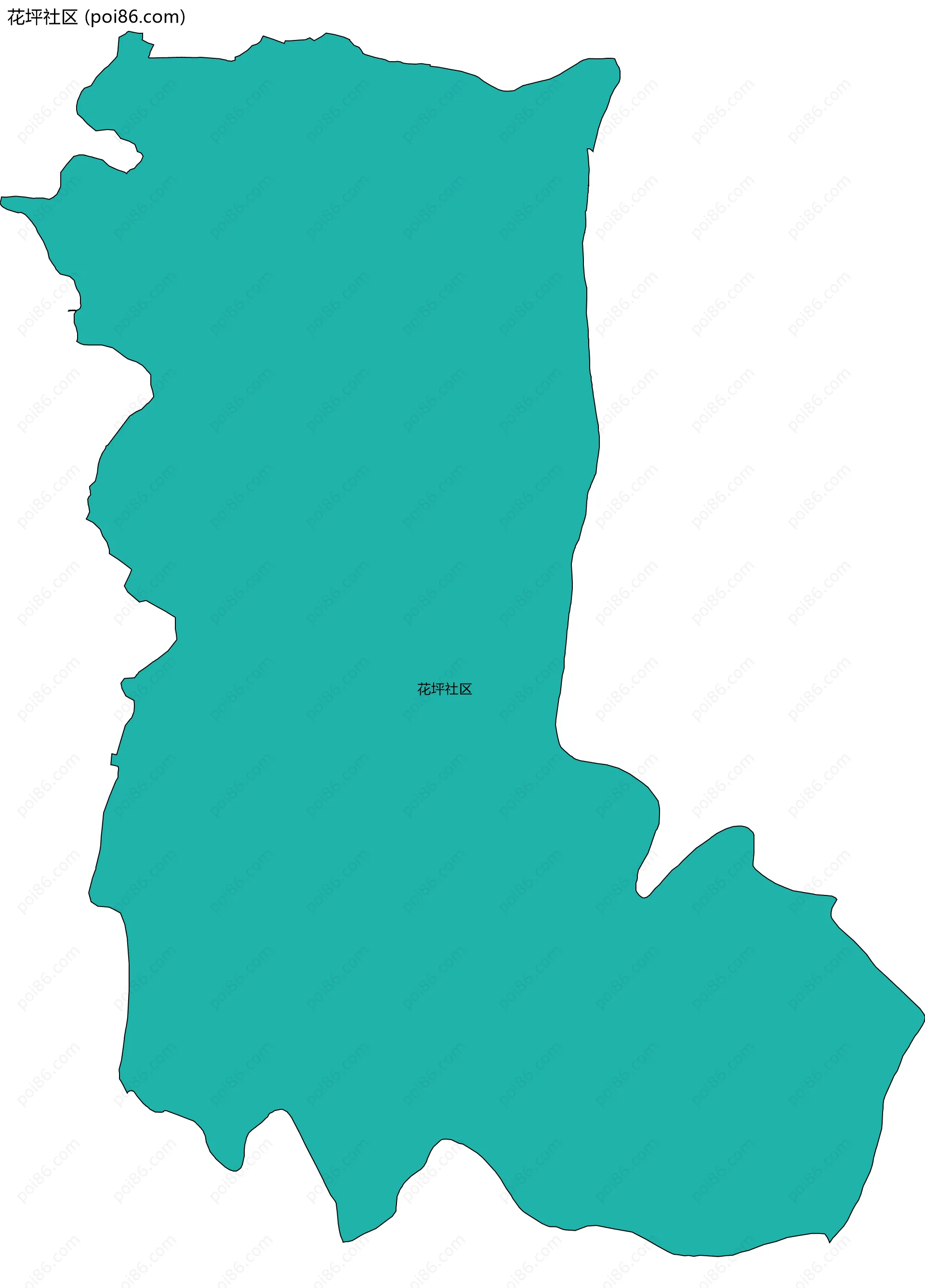 花坪社区边界地图