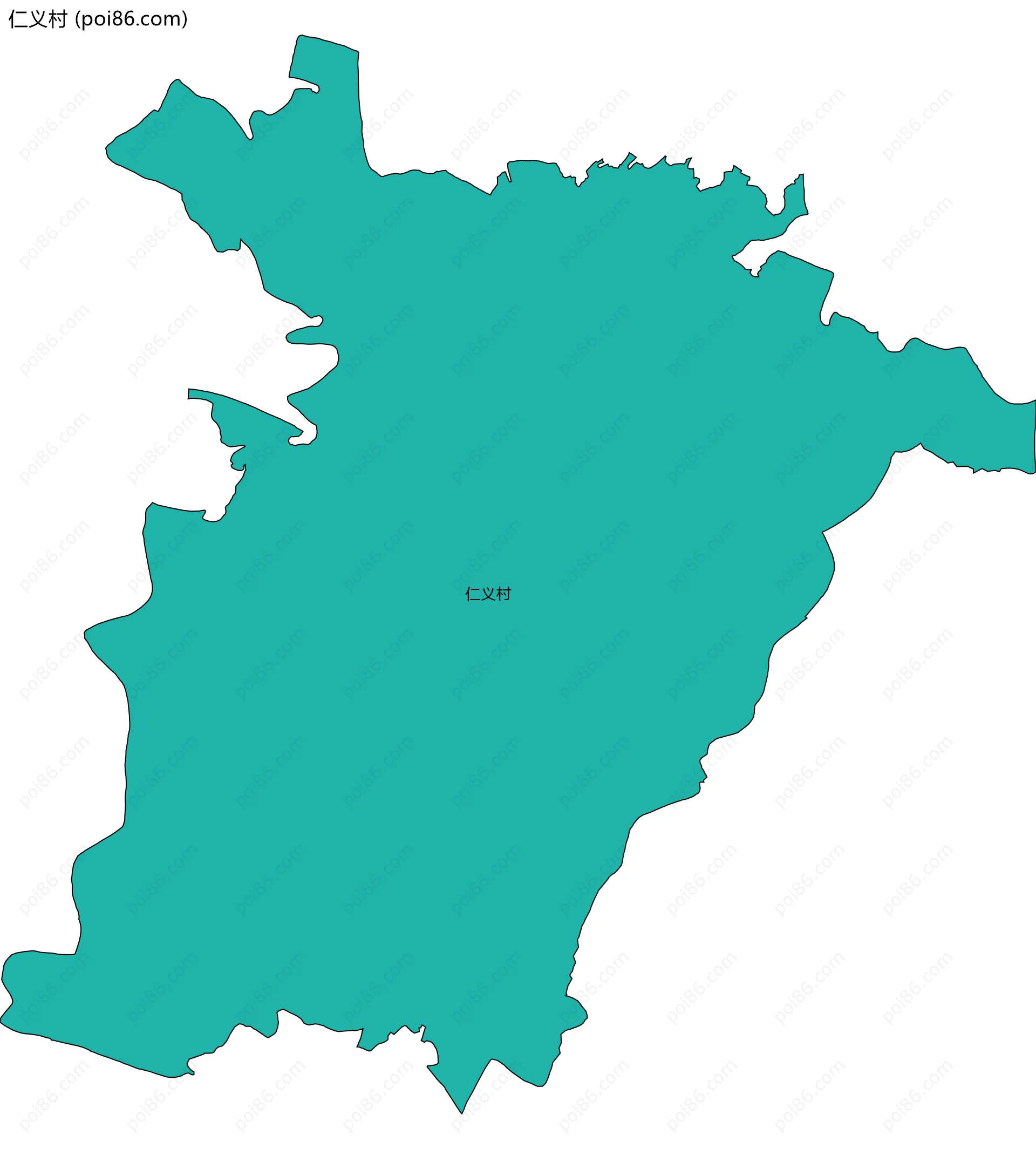 仁义村边界地图