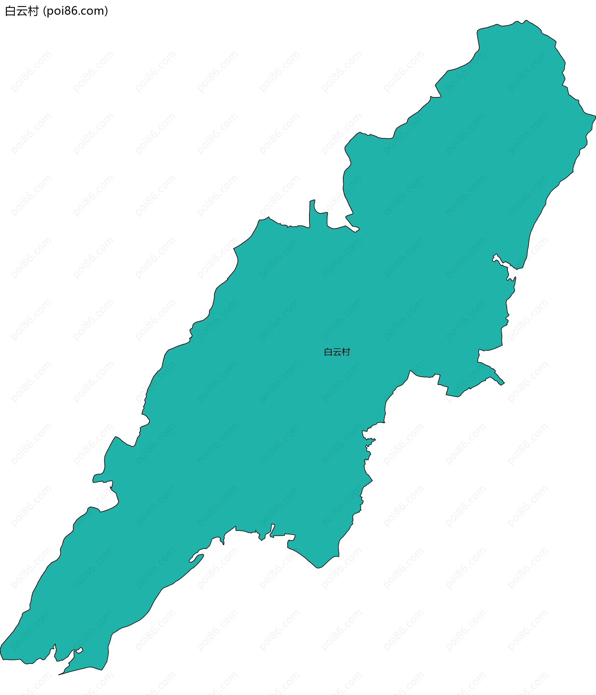 白云村边界地图