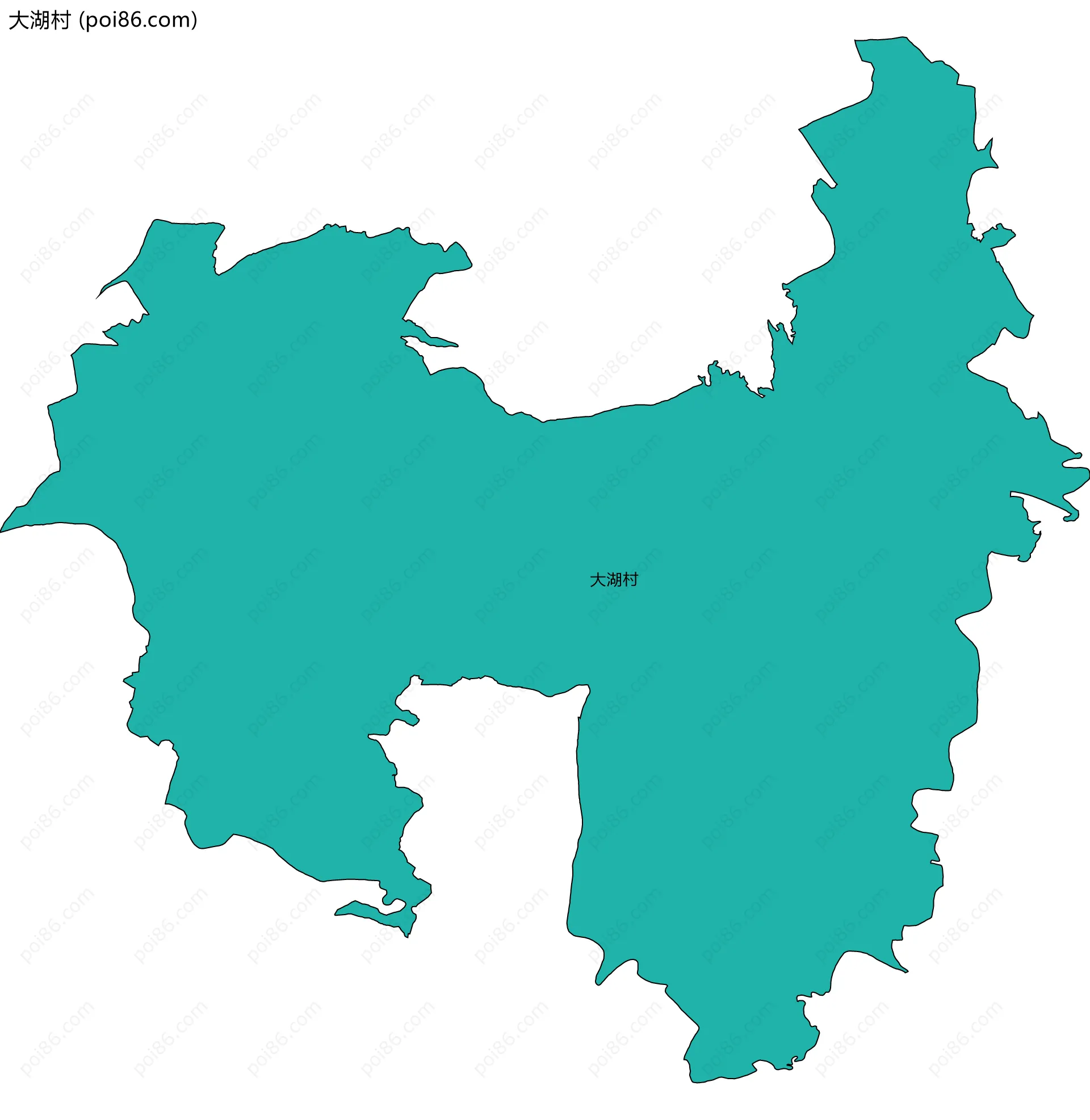 大湖村边界地图