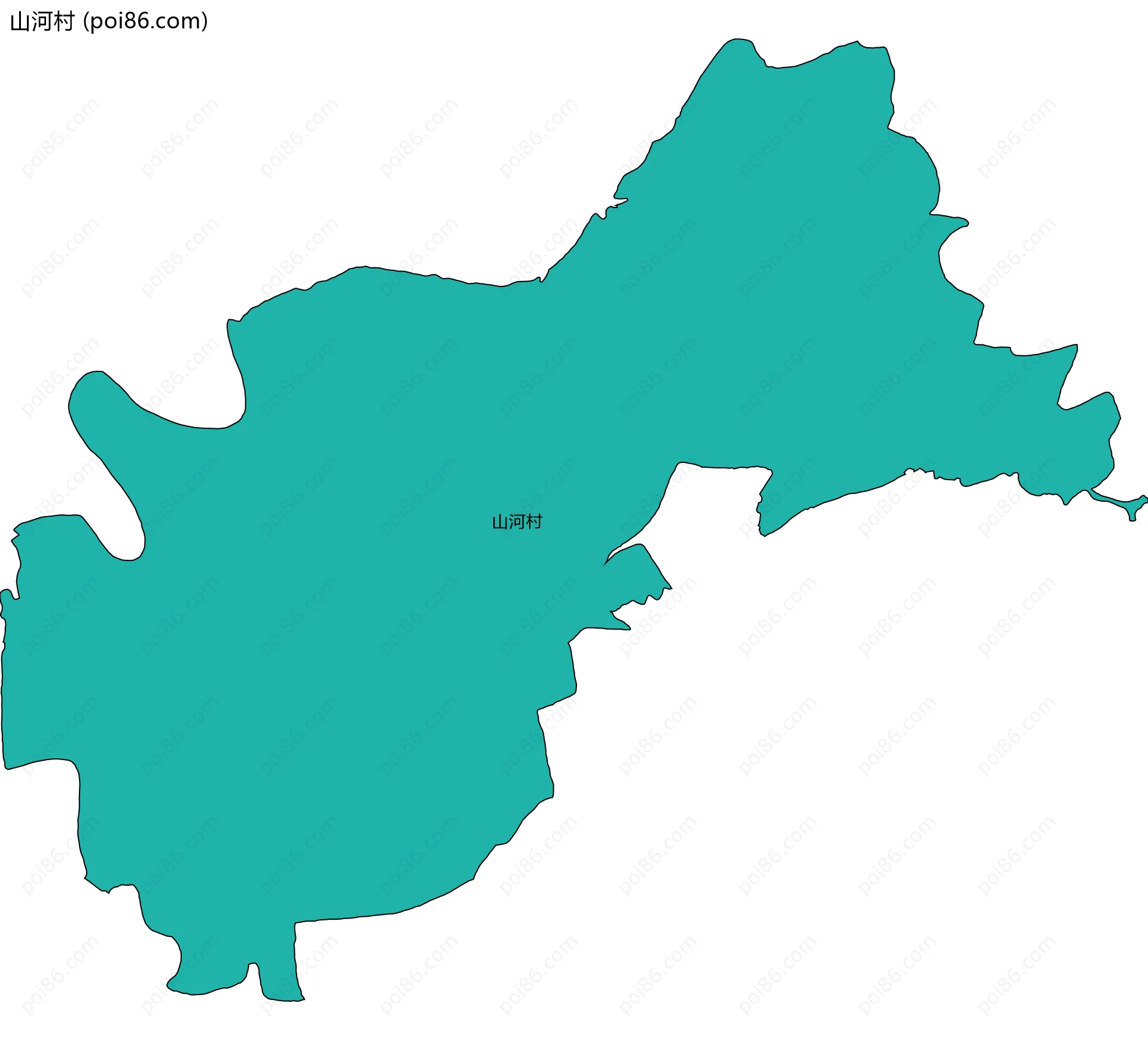 山河村边界地图