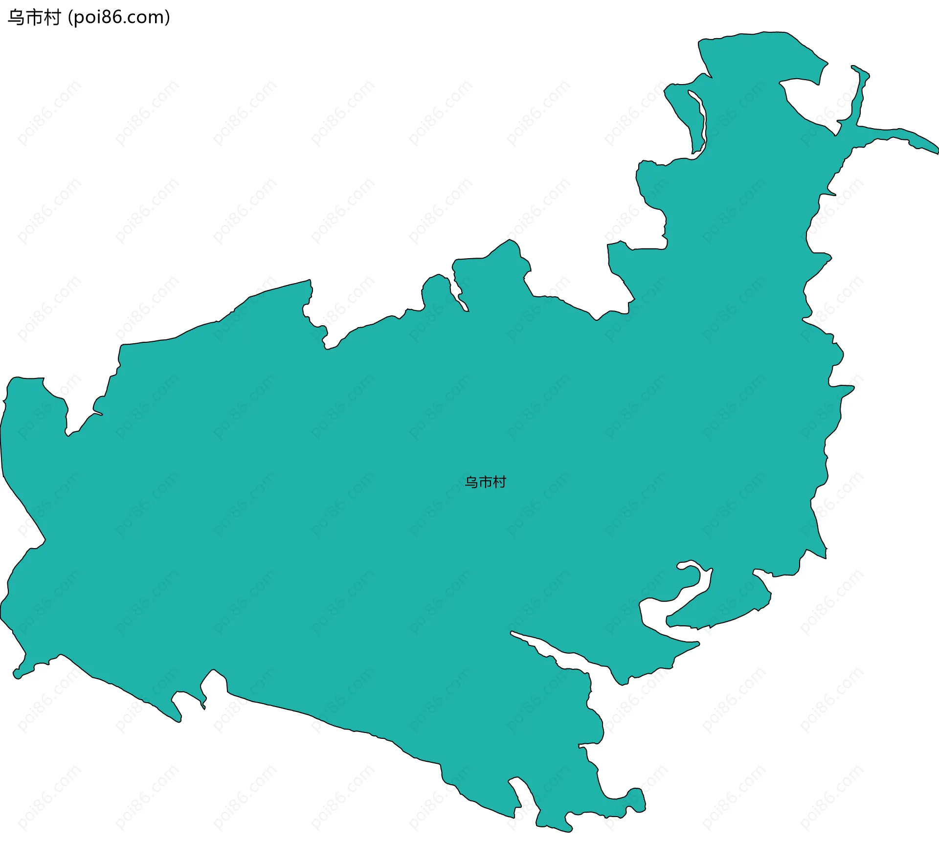 乌市村边界地图