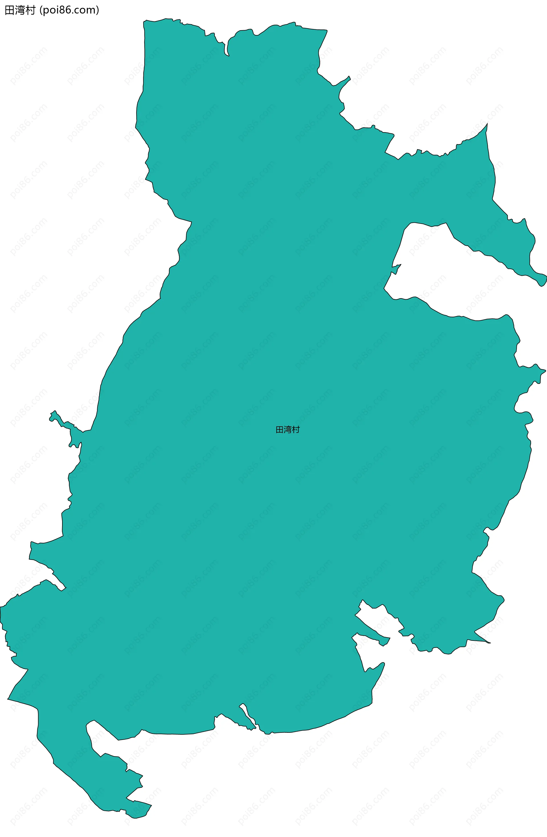 田湾村边界地图