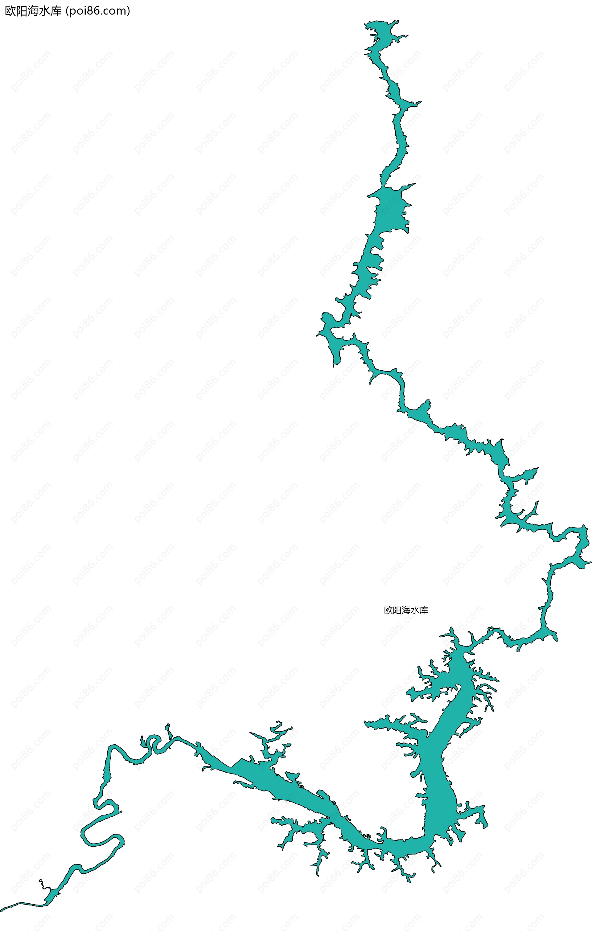 欧阳海水库边界地图