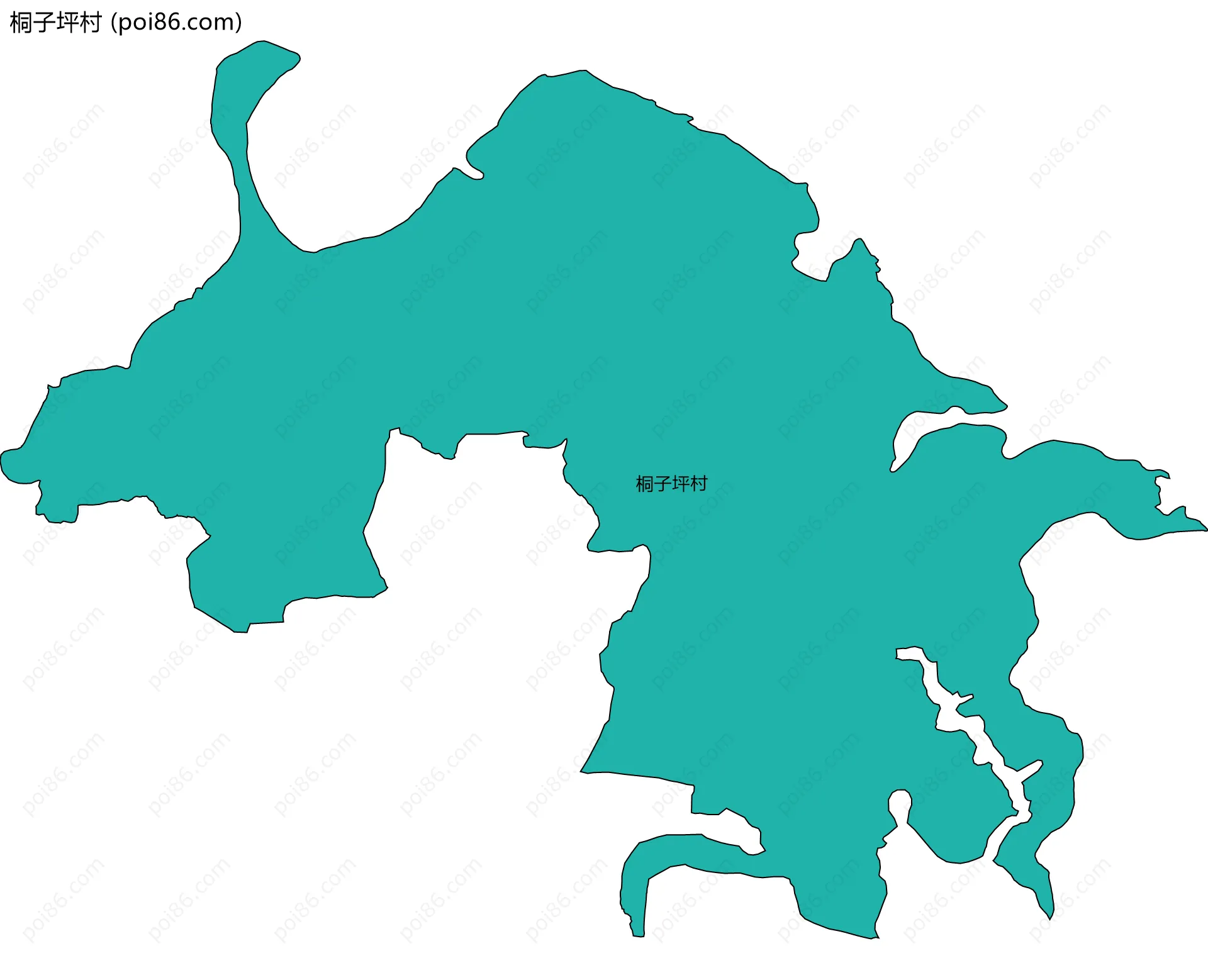 桐子坪村边界地图