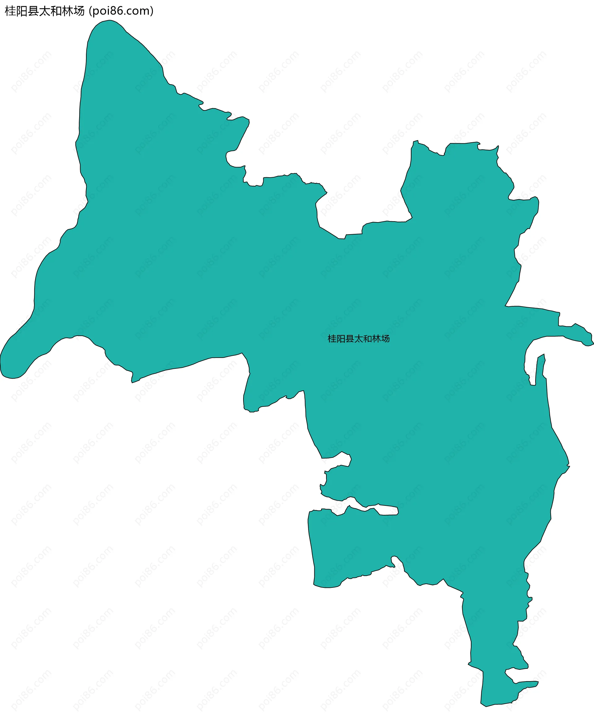 桂阳县太和林场边界地图