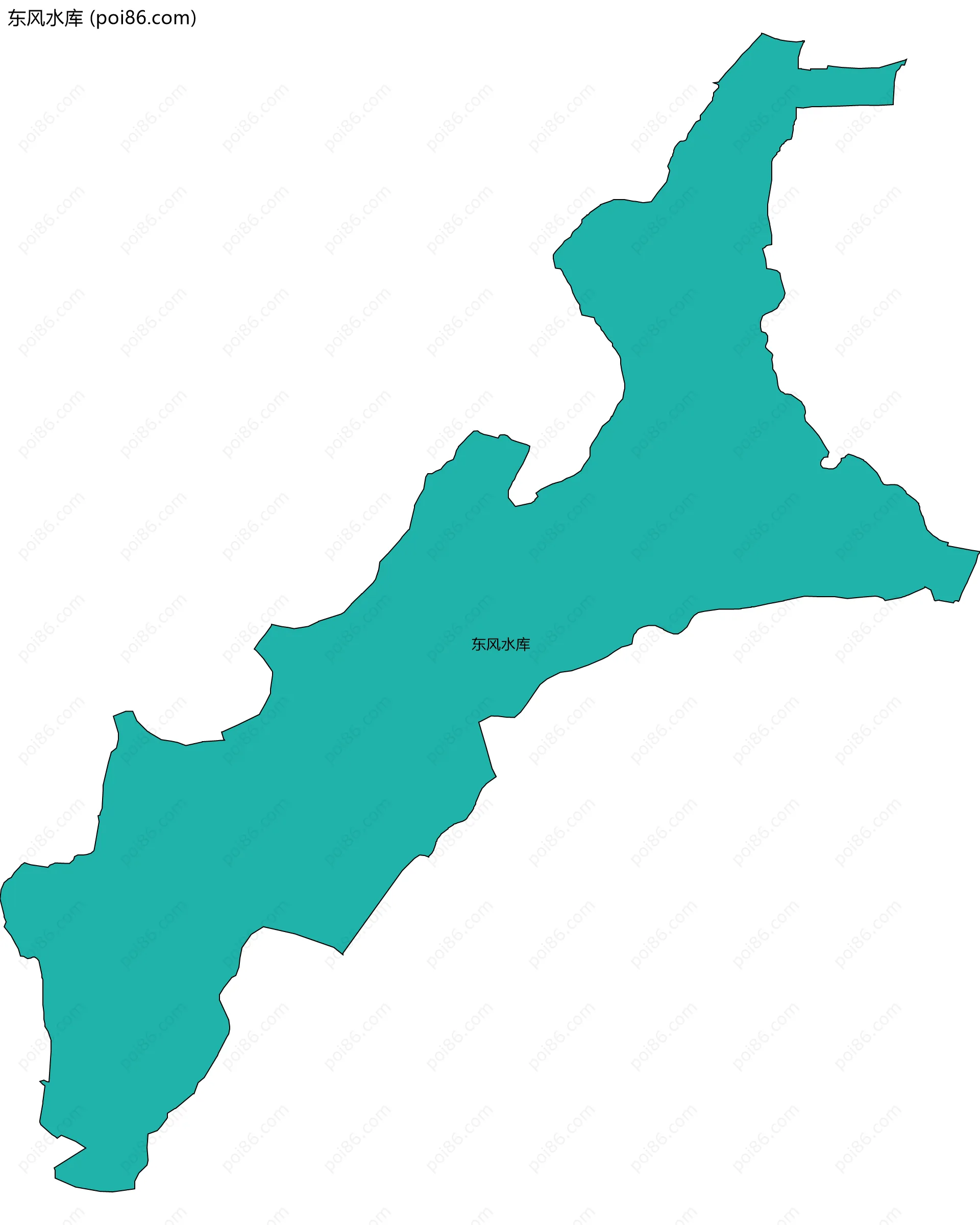 东风水库边界地图