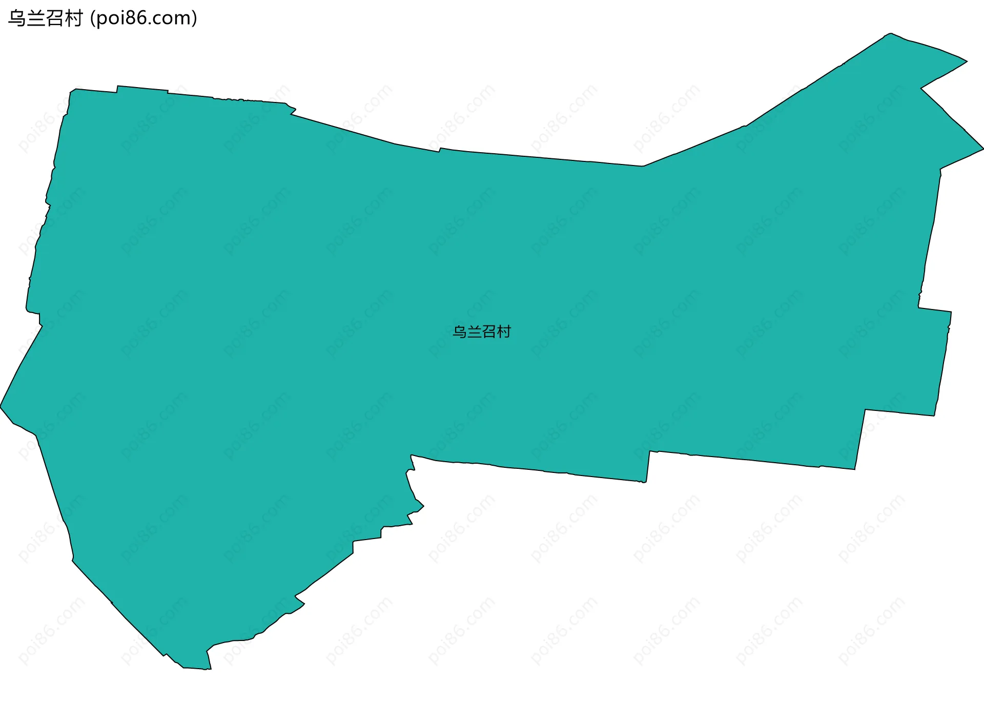 乌兰召村边界地图
