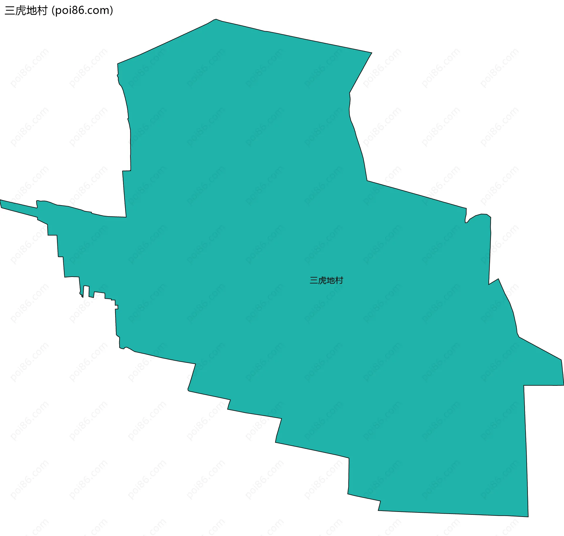 三虎地村边界地图