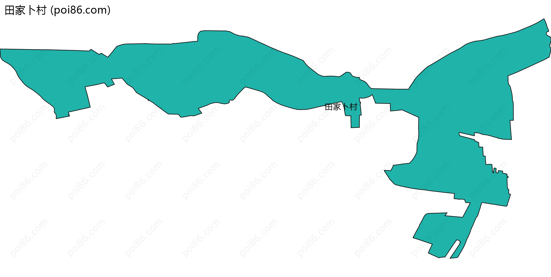 田家卜村边界地图